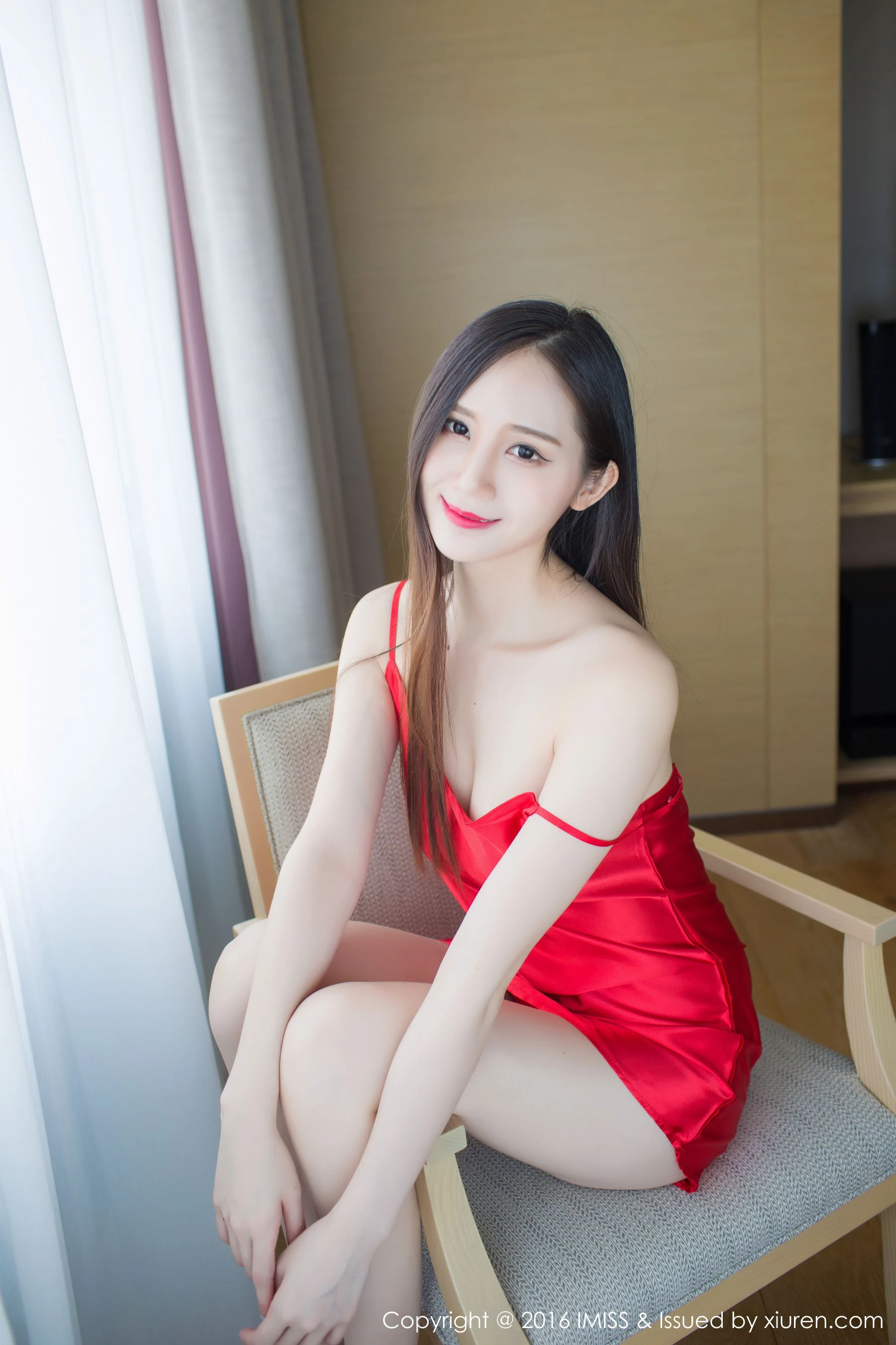 图片[6]-SISY思《红色睡衣和一套粉色内衣》 爱蜜社IMiss Vol.124-COS写真在线网