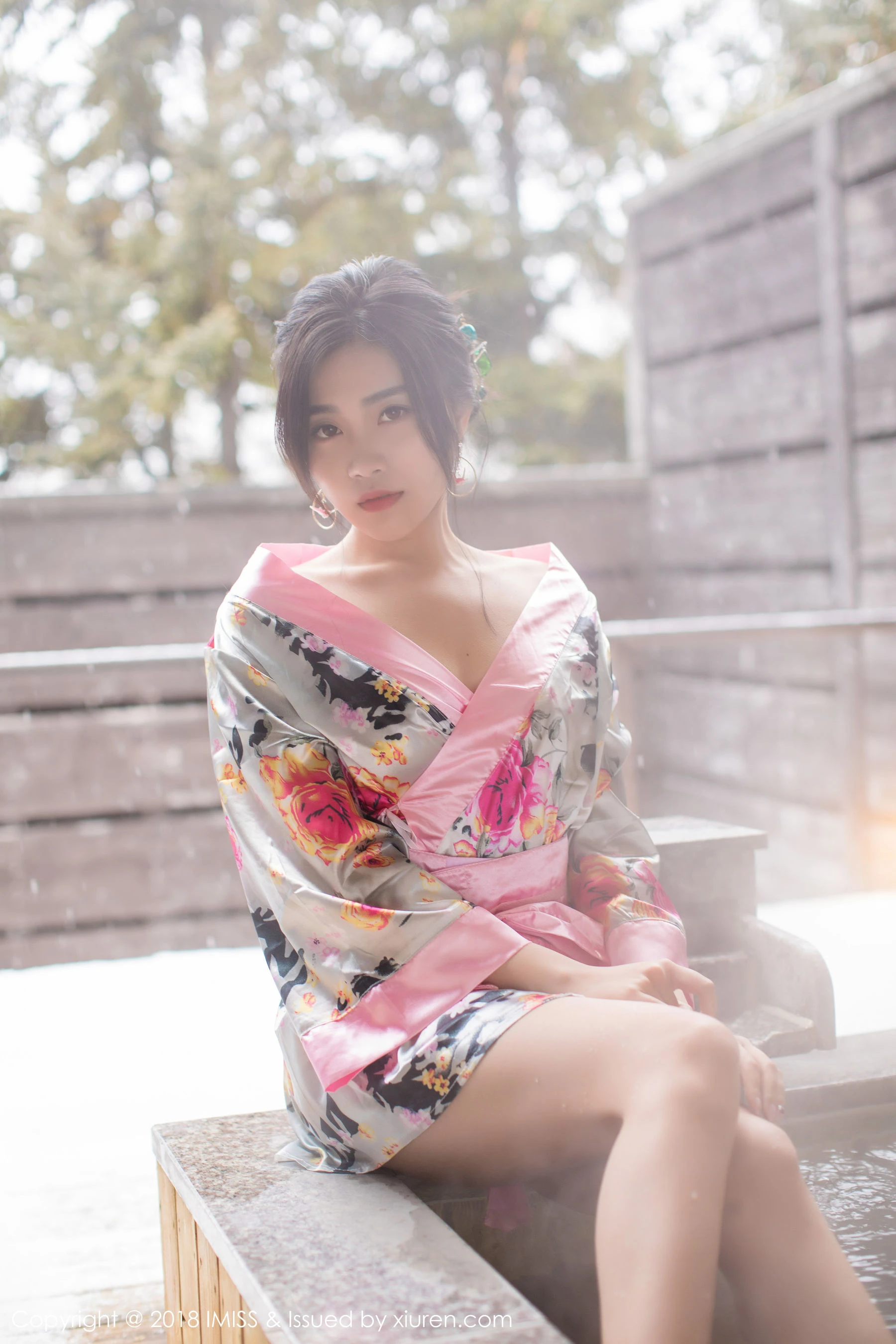 许诺Sabrina《浴池和服+蕾丝美腿》 爱蜜社IMiss Vol.221-COS写真在线网