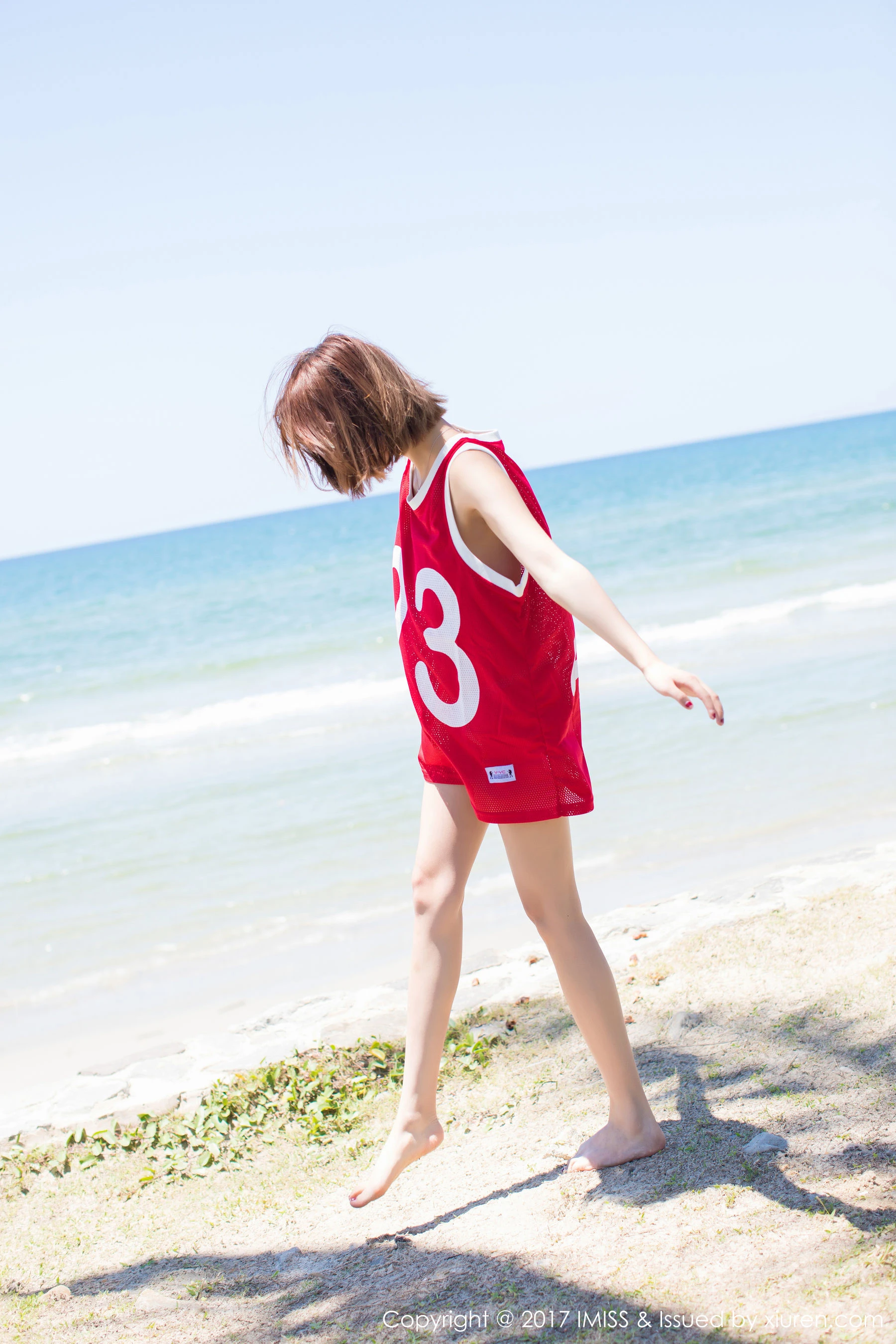 图片[5]-杨晨晨sugar《海边小清新+篮球服》 爱蜜社 VOL.169-COS写真在线网