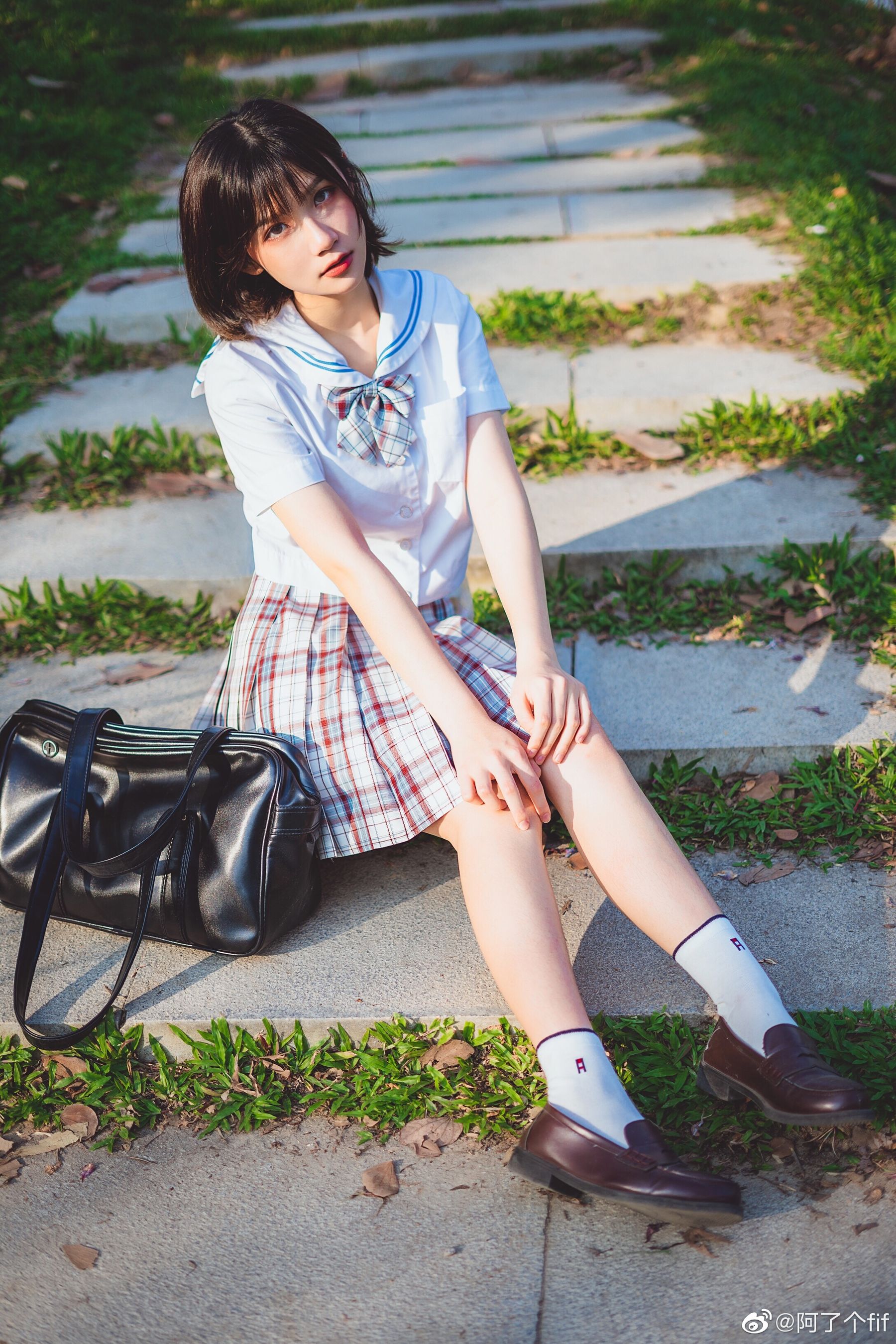 动漫博主阿了个fifi – 阳光JK [9P] 插图1
