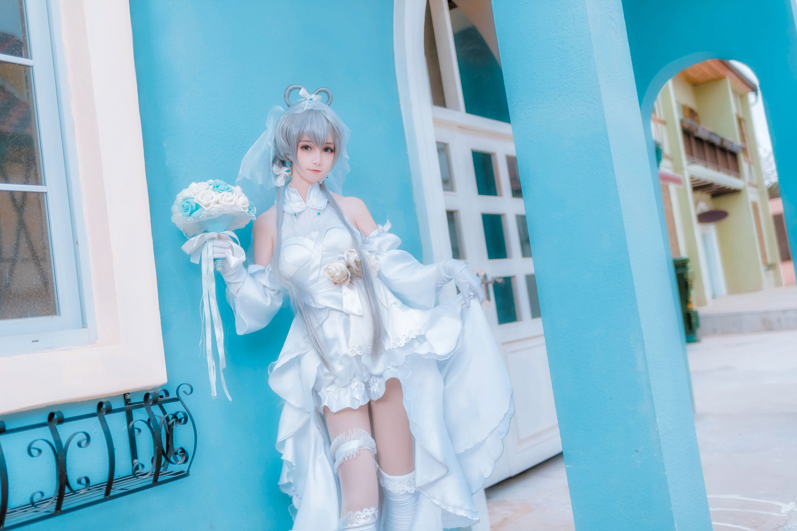 萌宠博主yui金鱼 洛天依婚纱 [8P] 插图7