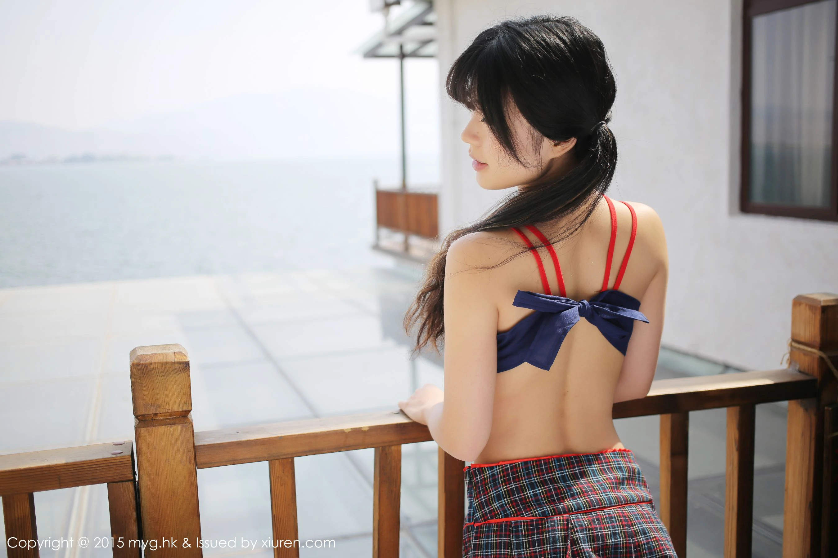 刘雪妮Verna《大理旅拍》内衣+英伦校服 美媛馆 Vol.108 插图1