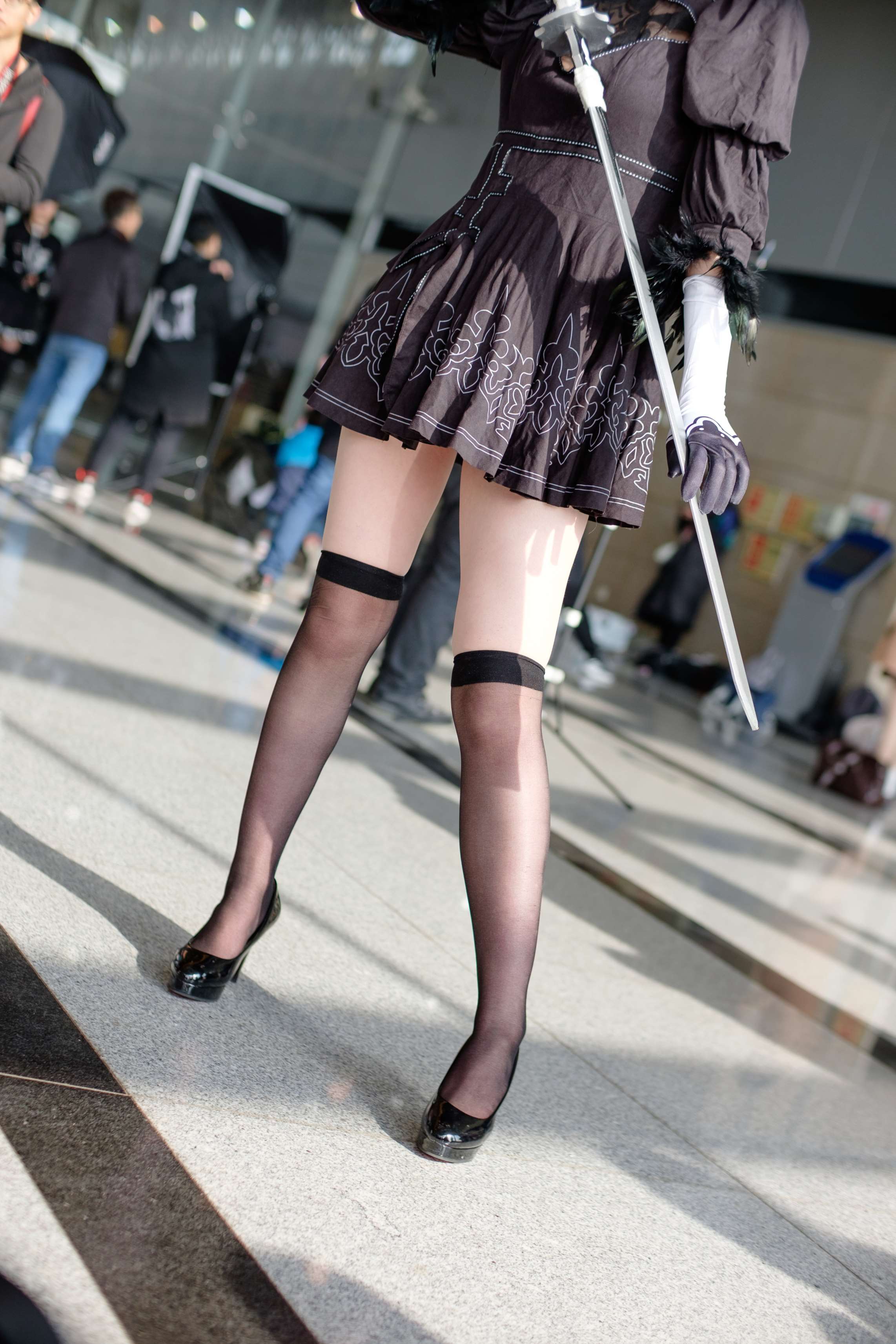 图片[6]-FREE-007 白丝+黑丝短裙制服装室外[83P-563MB]-COS写真在线网