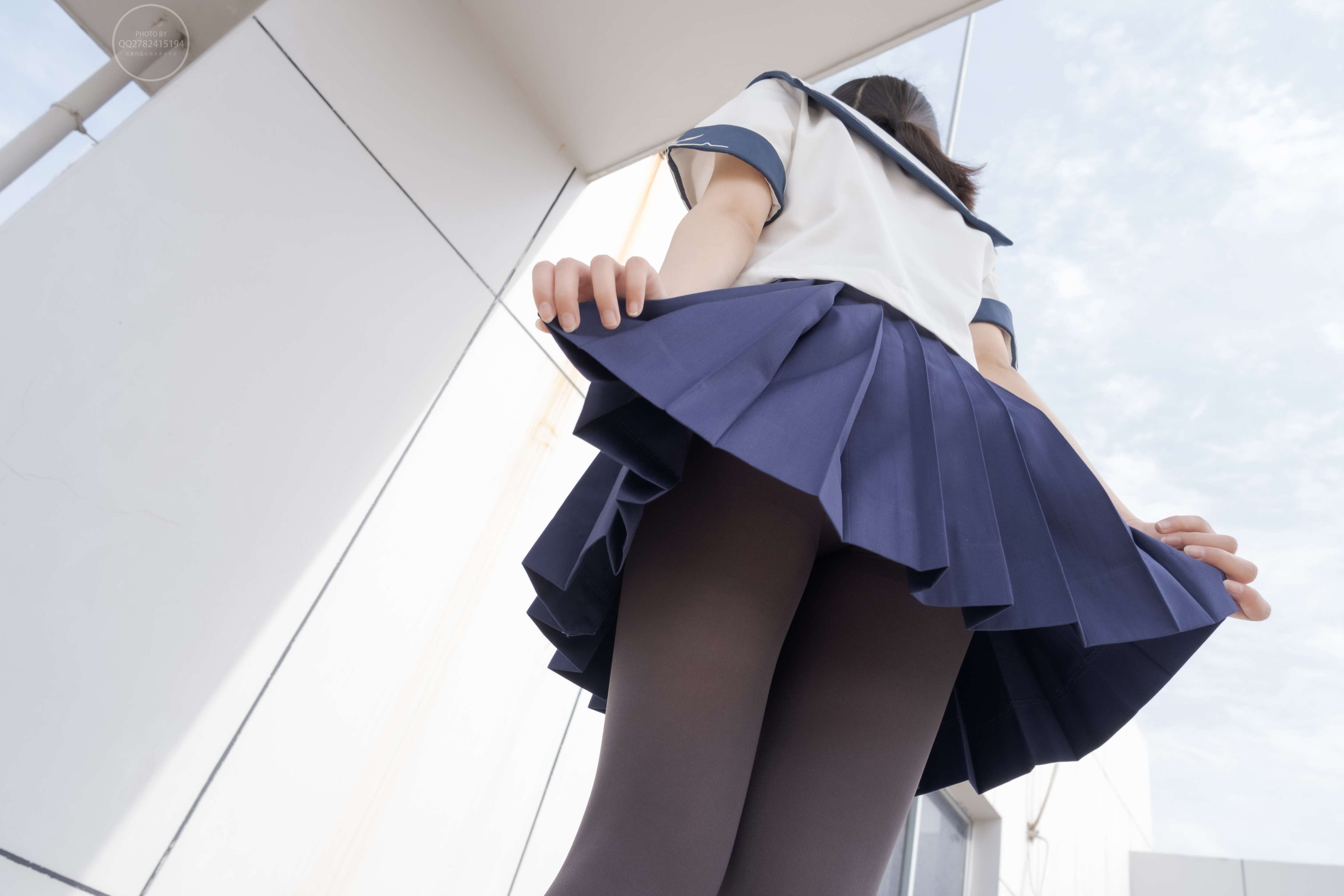 图片[5]-有料 NO.039 小香 天台上的JK灰丝美少女 [90P-794M]-COS写真在线网