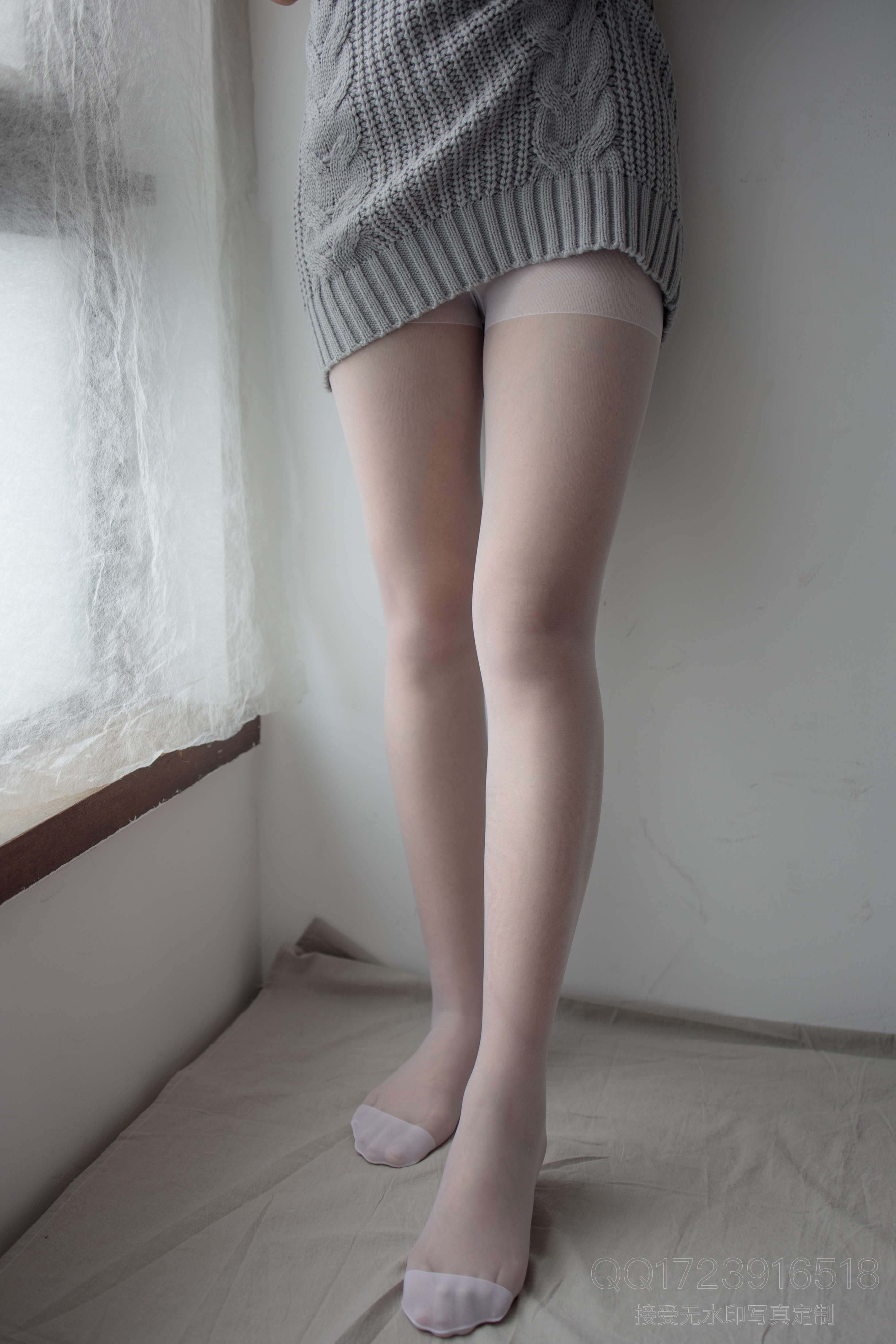 X-062 薄白丝露背毛衣 [100P1V-2.48GB] 插图1