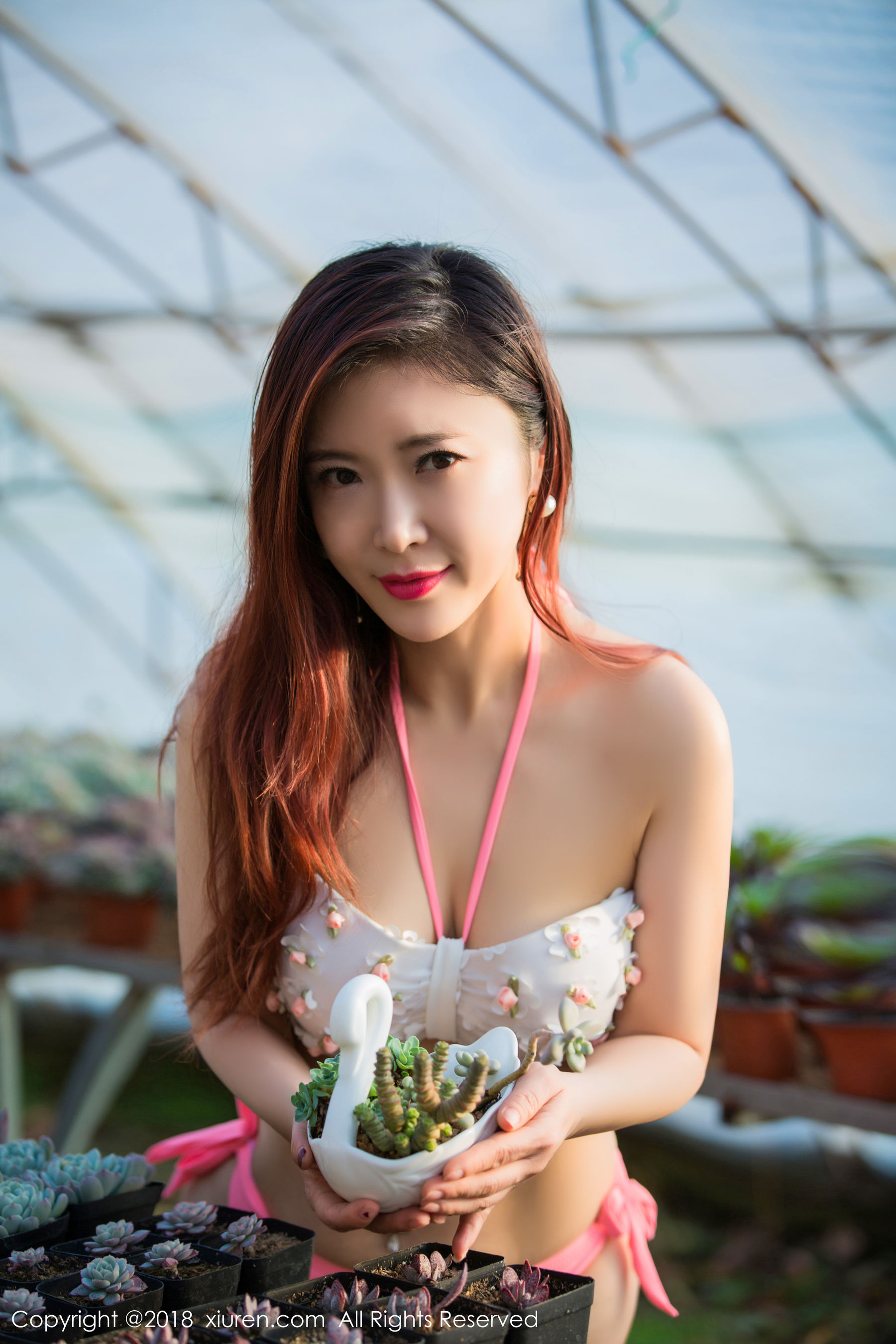 西希白兔《花房》 秀人 No.924 插图7