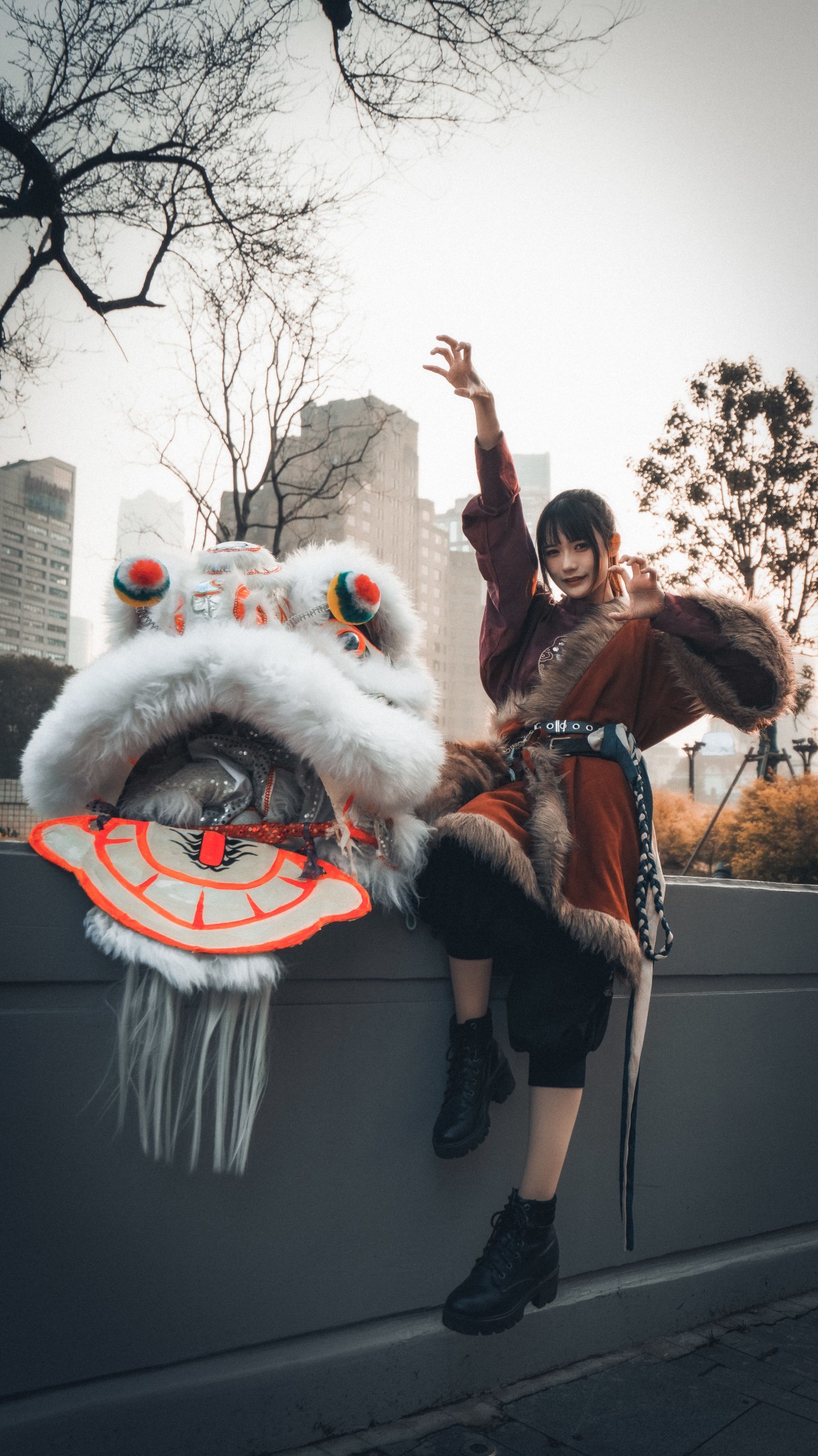 图片[5]-兔子Zzz不吃胡萝卜 – 《舞狮少女》[46P]-COS写真在线网