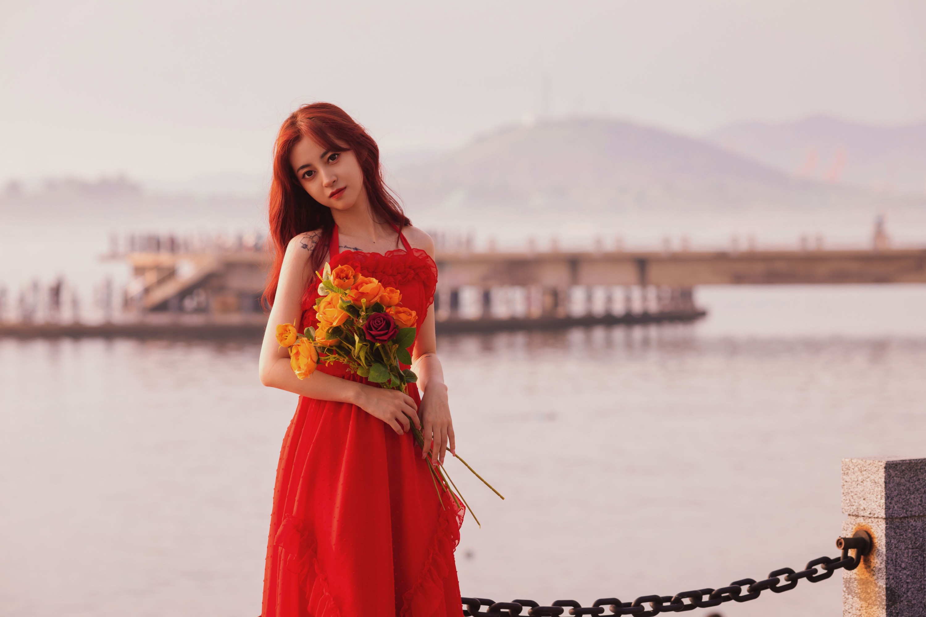 图片[5]-壹萱- – 《海边夕阳和红裙女孩》[33P]-COS写真在线网