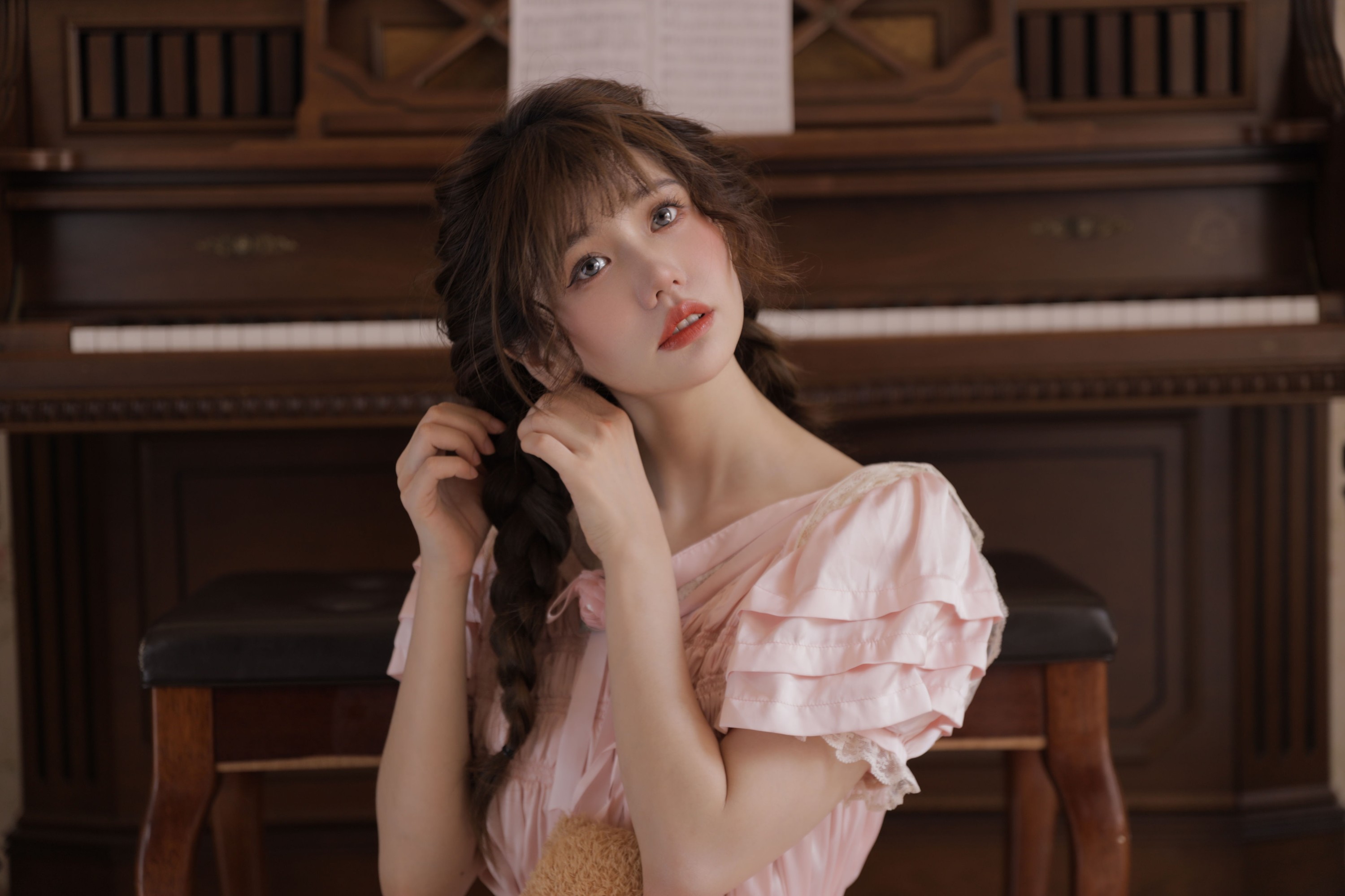 图片[6]-林木婷子 – 《粉色连衣裙》[27P]-COS写真在线网