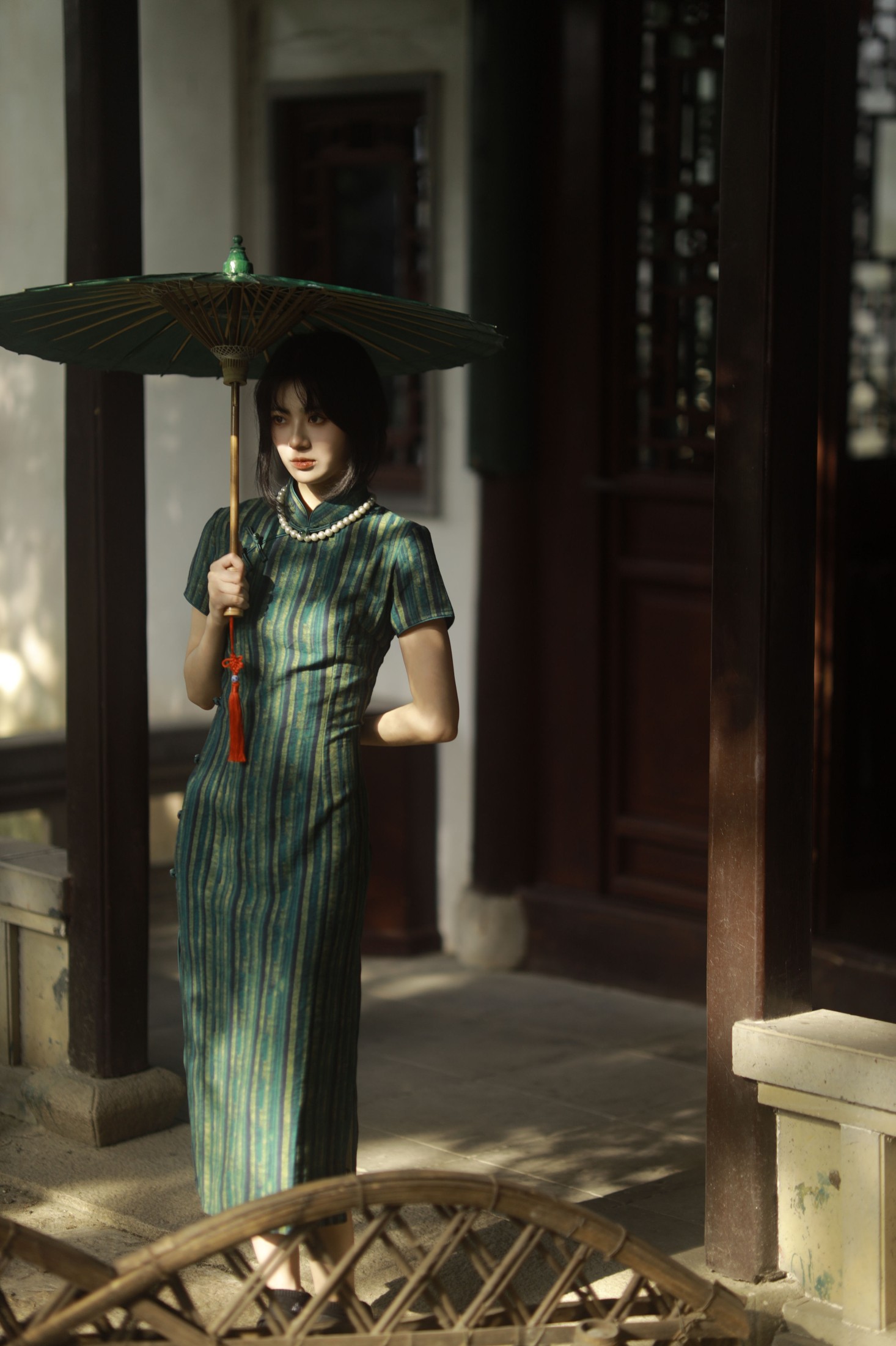 图片[6]-Elikaka – 《绿意旗袍》[36P]-COS写真在线网