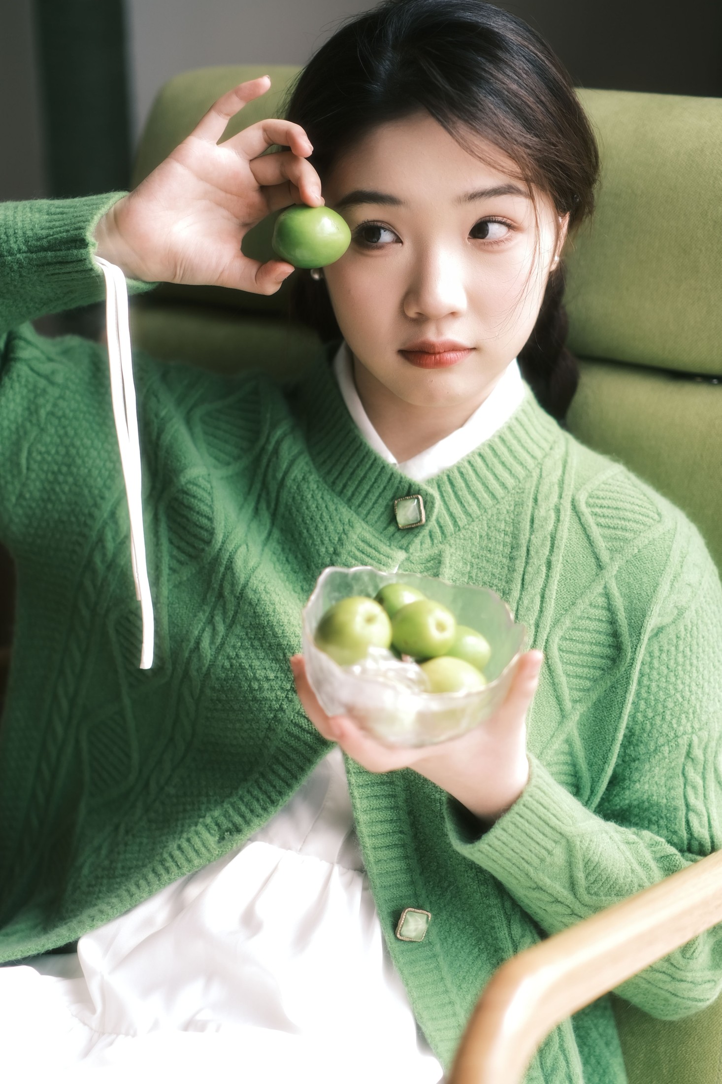 图片[6]-橙子 – 《少女绿》[32P]-COS写真在线网