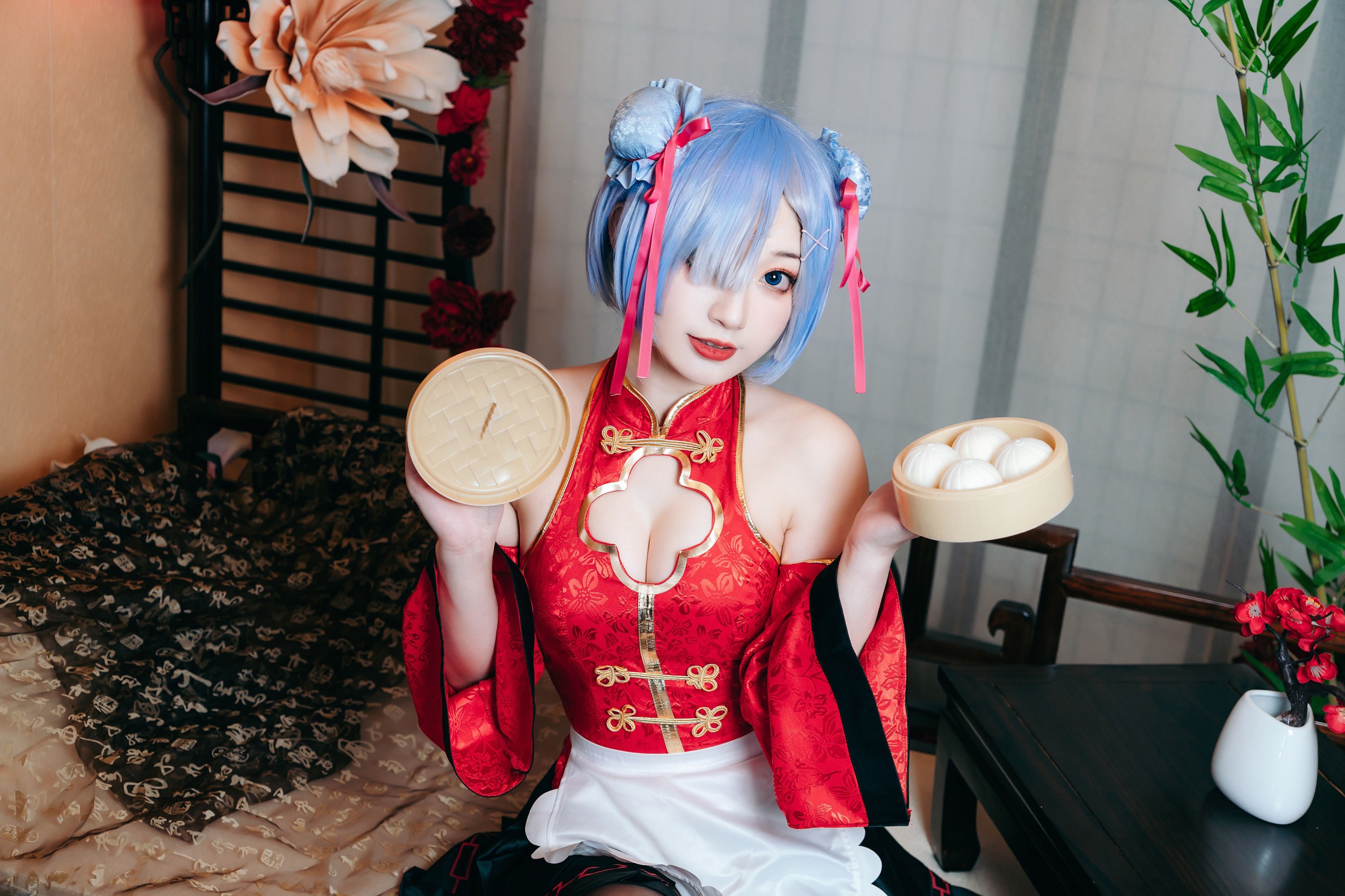 图片[6]-桃墨公子x – 《蕾姆中国风女仆》[31P]-COS写真在线网