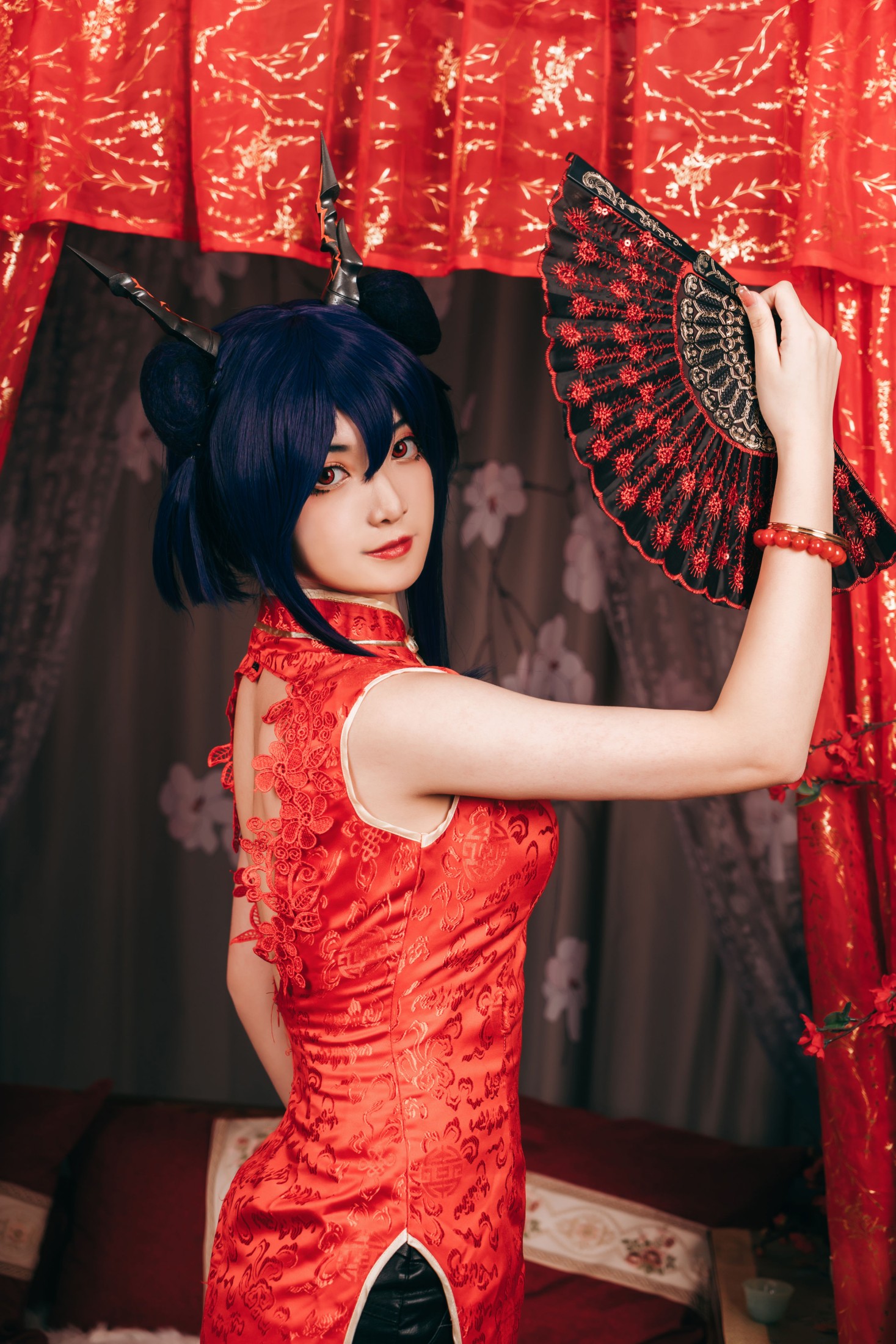 图片[6]-许枳 – 《陈的红色旗袍》[27P]-COS写真在线网