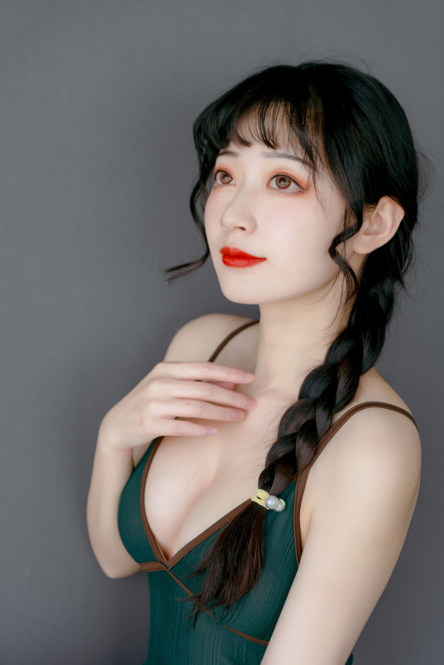 图片[6]-桃墨公子x – 《绿色的泳衣》[32P]-COS写真在线网