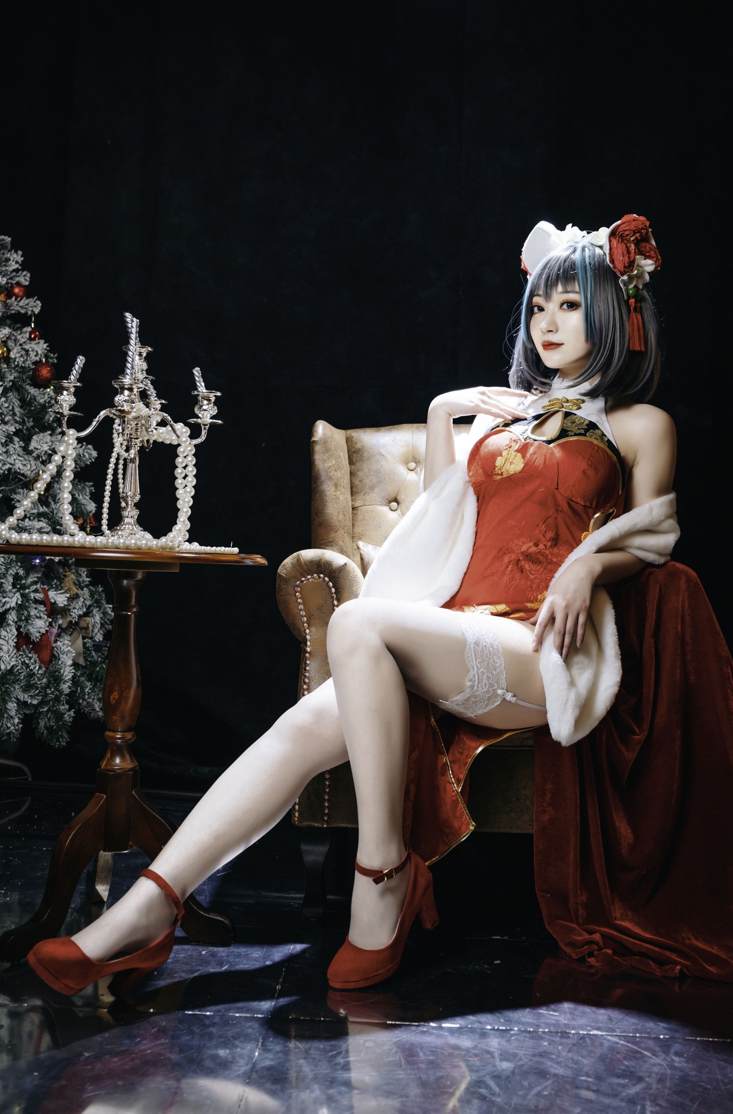 图片[6]-桃墨公子x – 《柴郡旗袍》[27P]-COS写真在线网