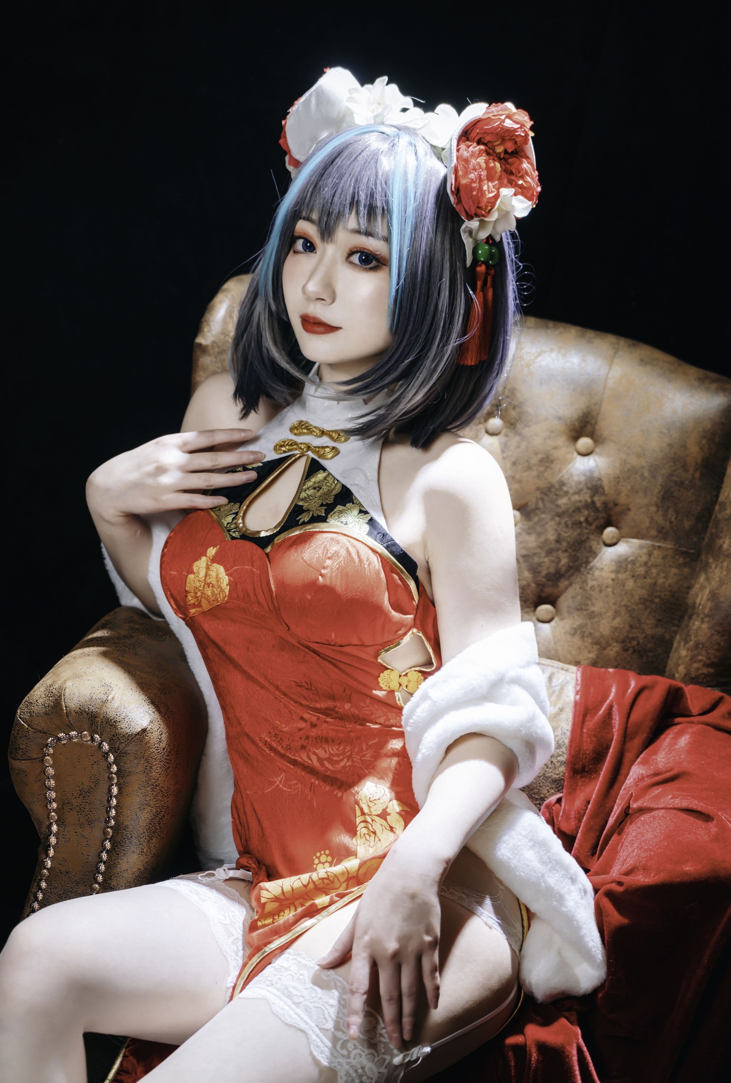 图片[3]-桃墨公子x – 《柴郡旗袍》[27P]-COS写真在线网