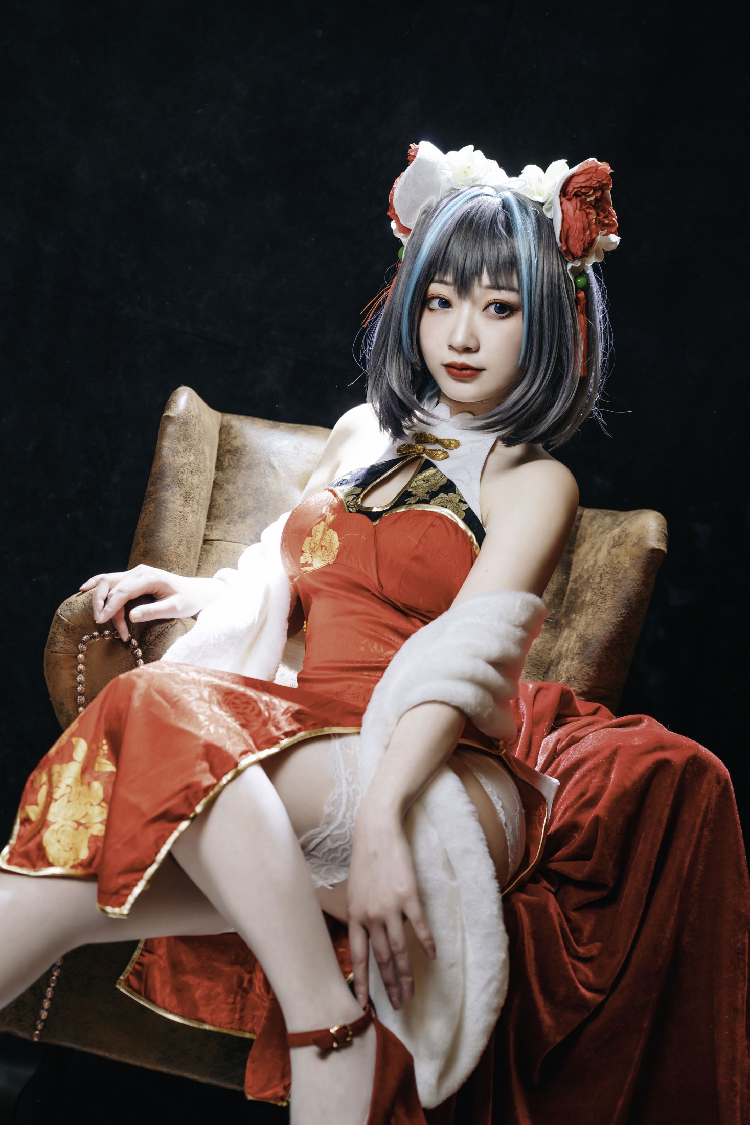 图片[5]-桃墨公子x – 《柴郡旗袍》[27P]-COS写真在线网