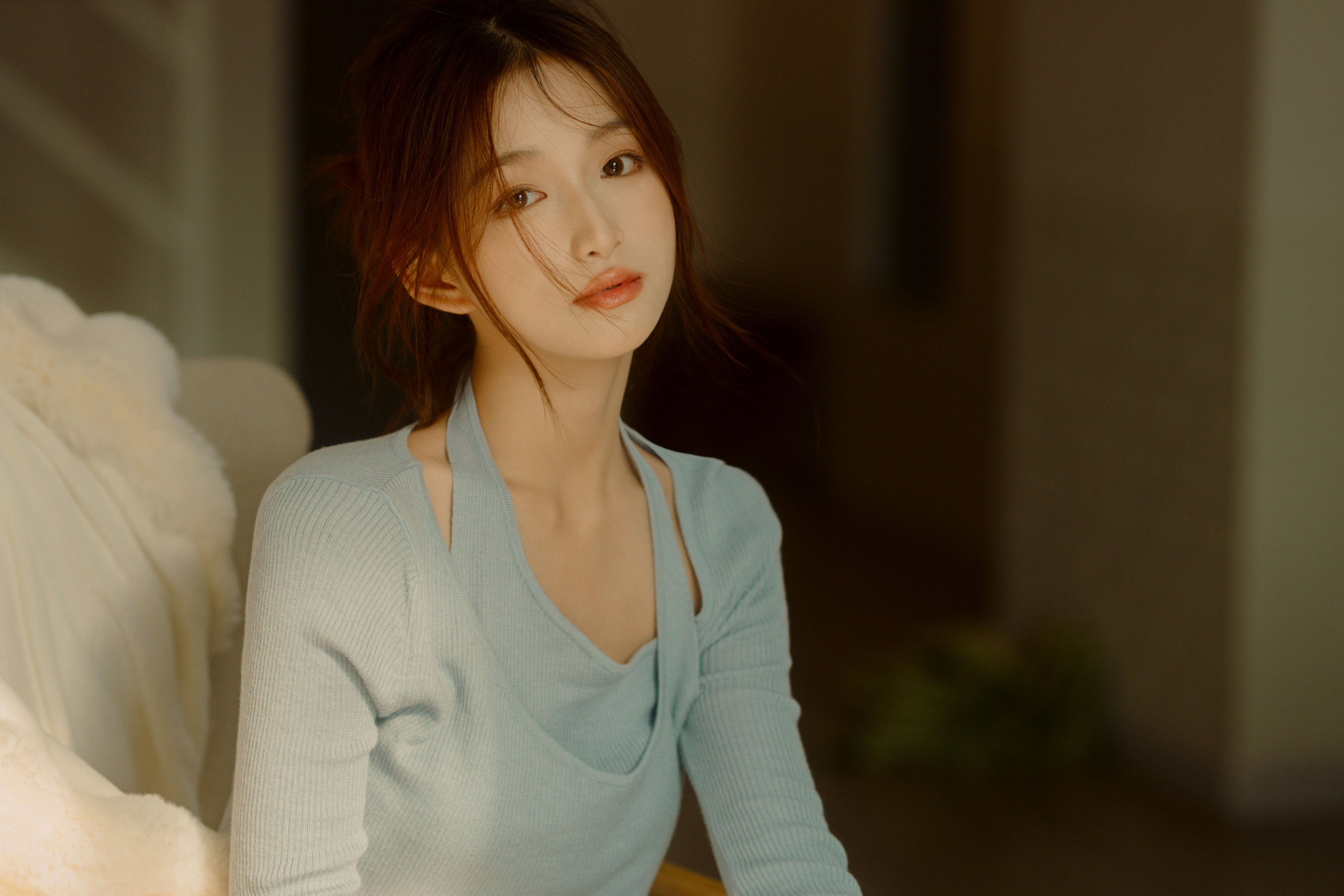 图片[3]-钰儿 – 《蓝色毛衣》[26P]-COS写真在线网