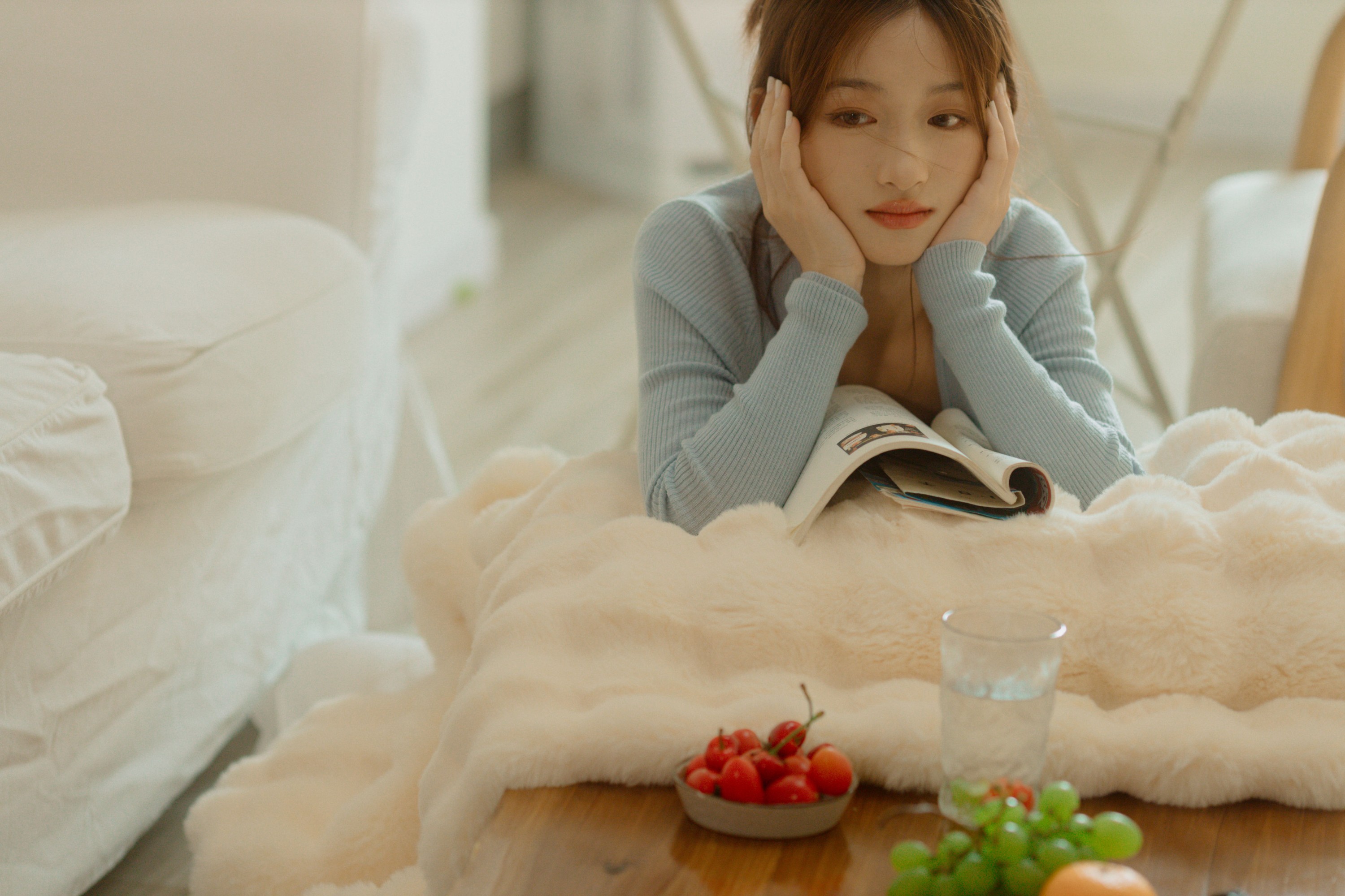 图片[6]-钰儿 – 《蓝色毛衣》[26P]-COS写真在线网