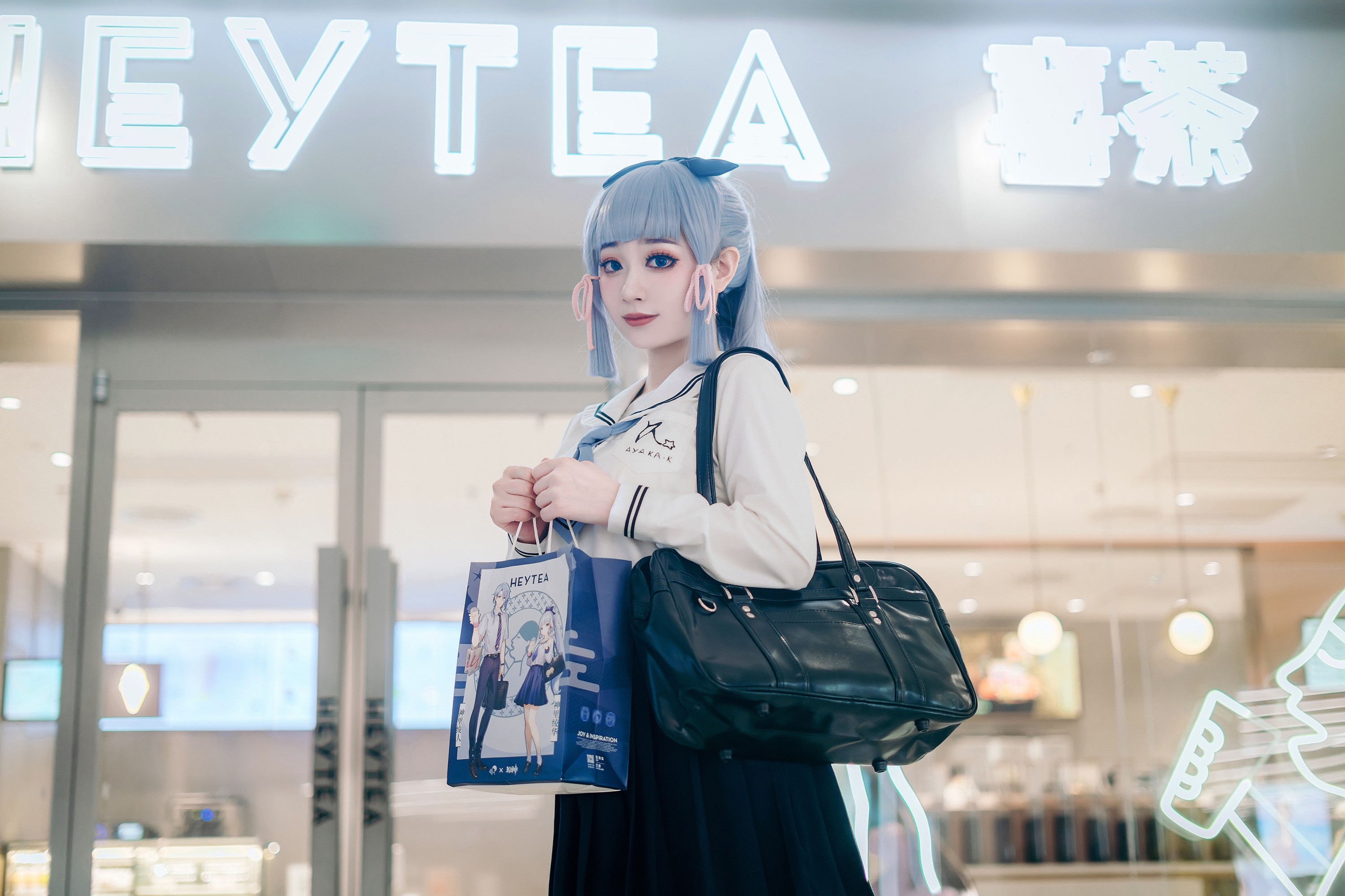 图片[5]-桃墨公子x – 《神里绫华JK制服》[23P]-COS写真在线网