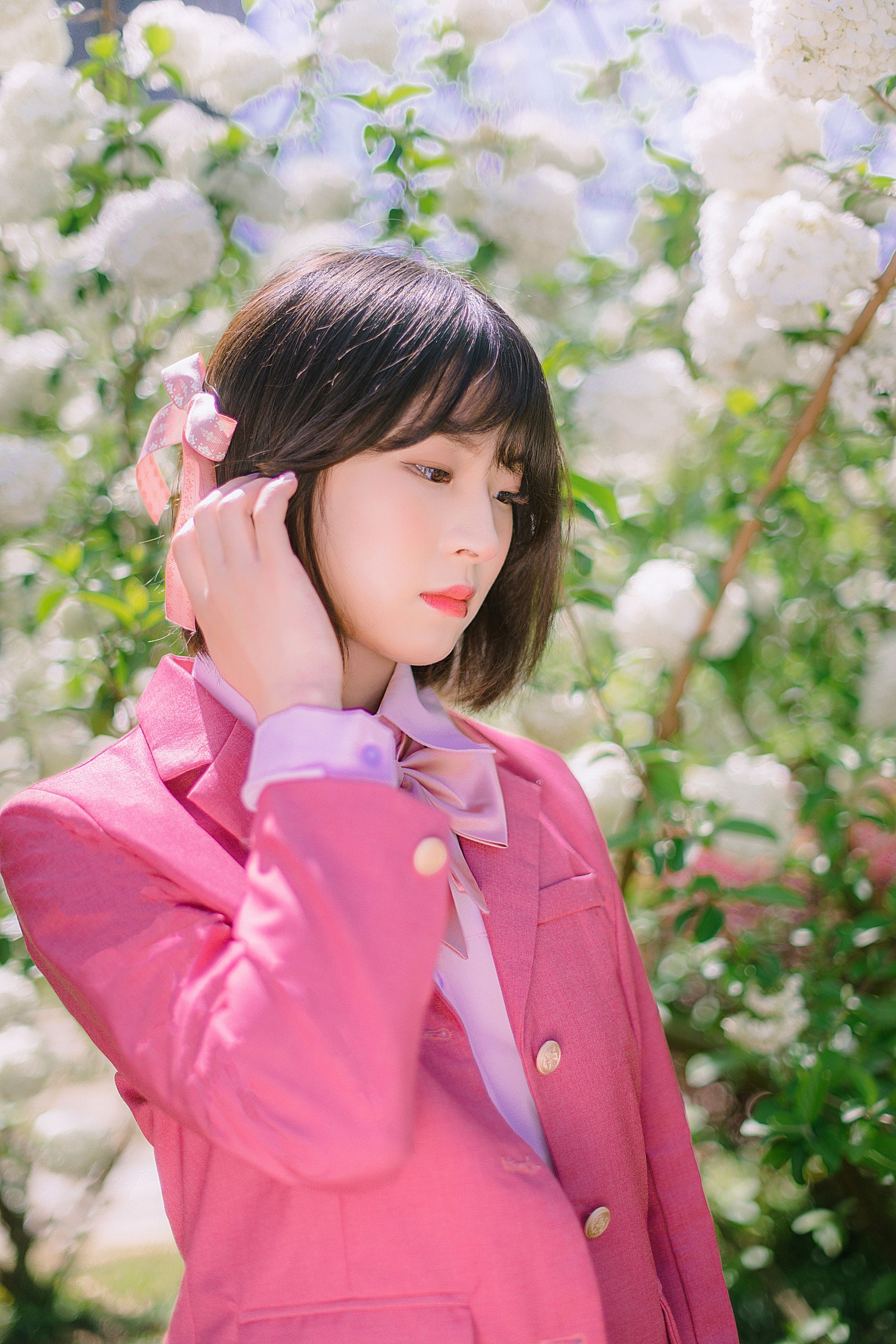 图片[6]-羊毛卷 – 《粉色制服》[25P]-COS写真在线网