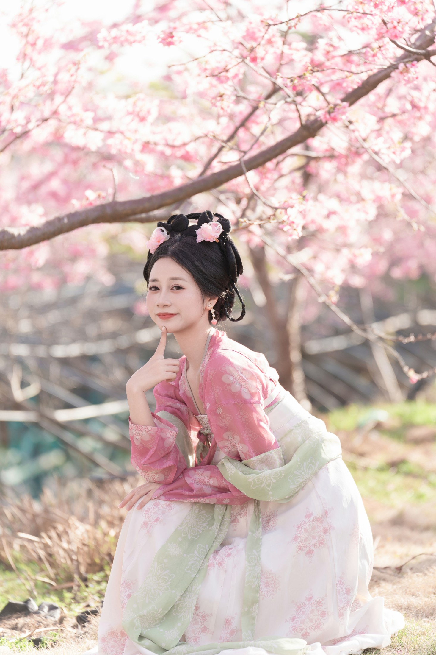 图片[4]-橙子舒 – 《樱花汉服》[23P]-COS写真在线网