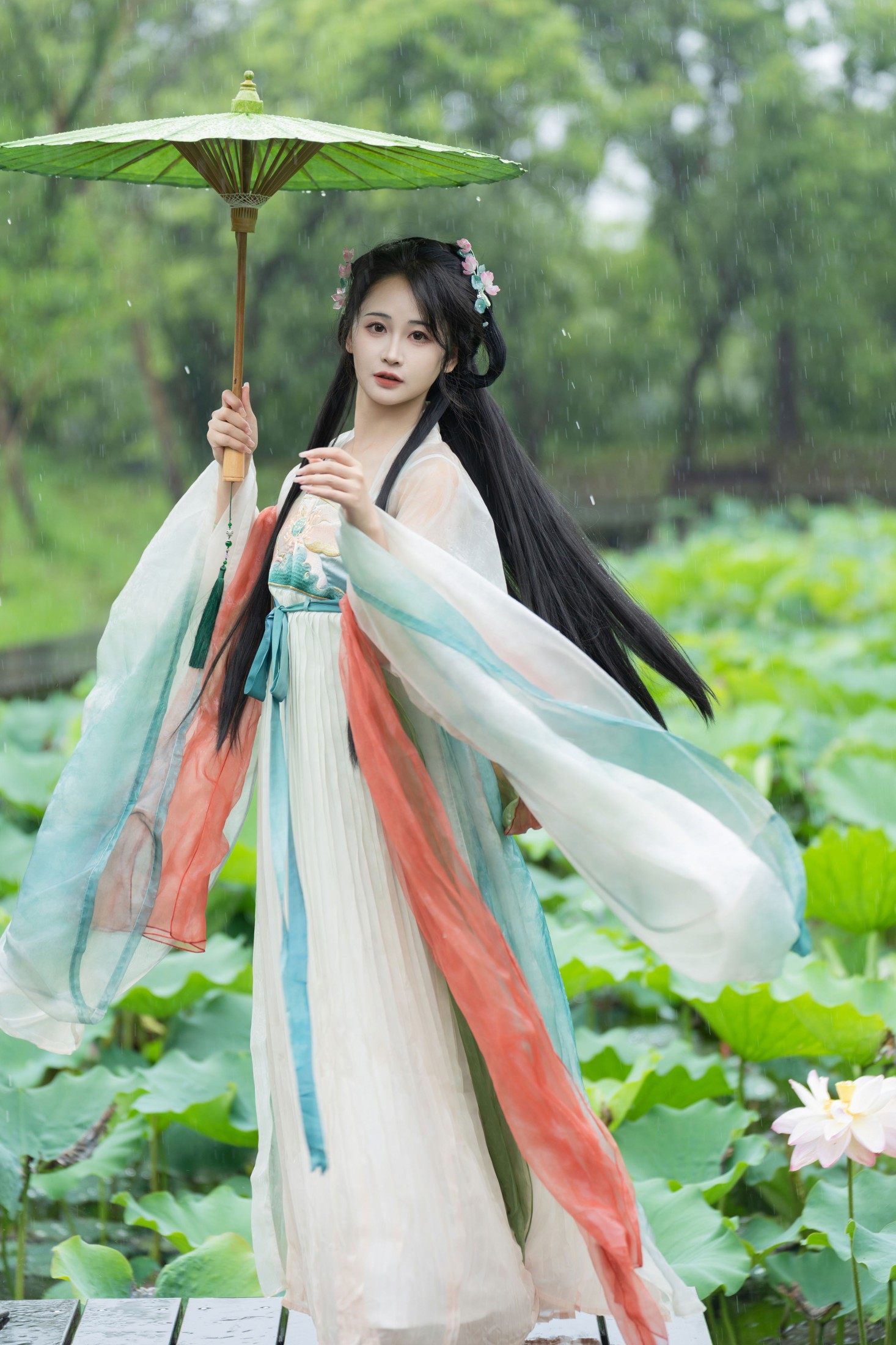 图片[3]-湫一只岁岁 – 《雨中荷花》[24P]-COS写真在线网