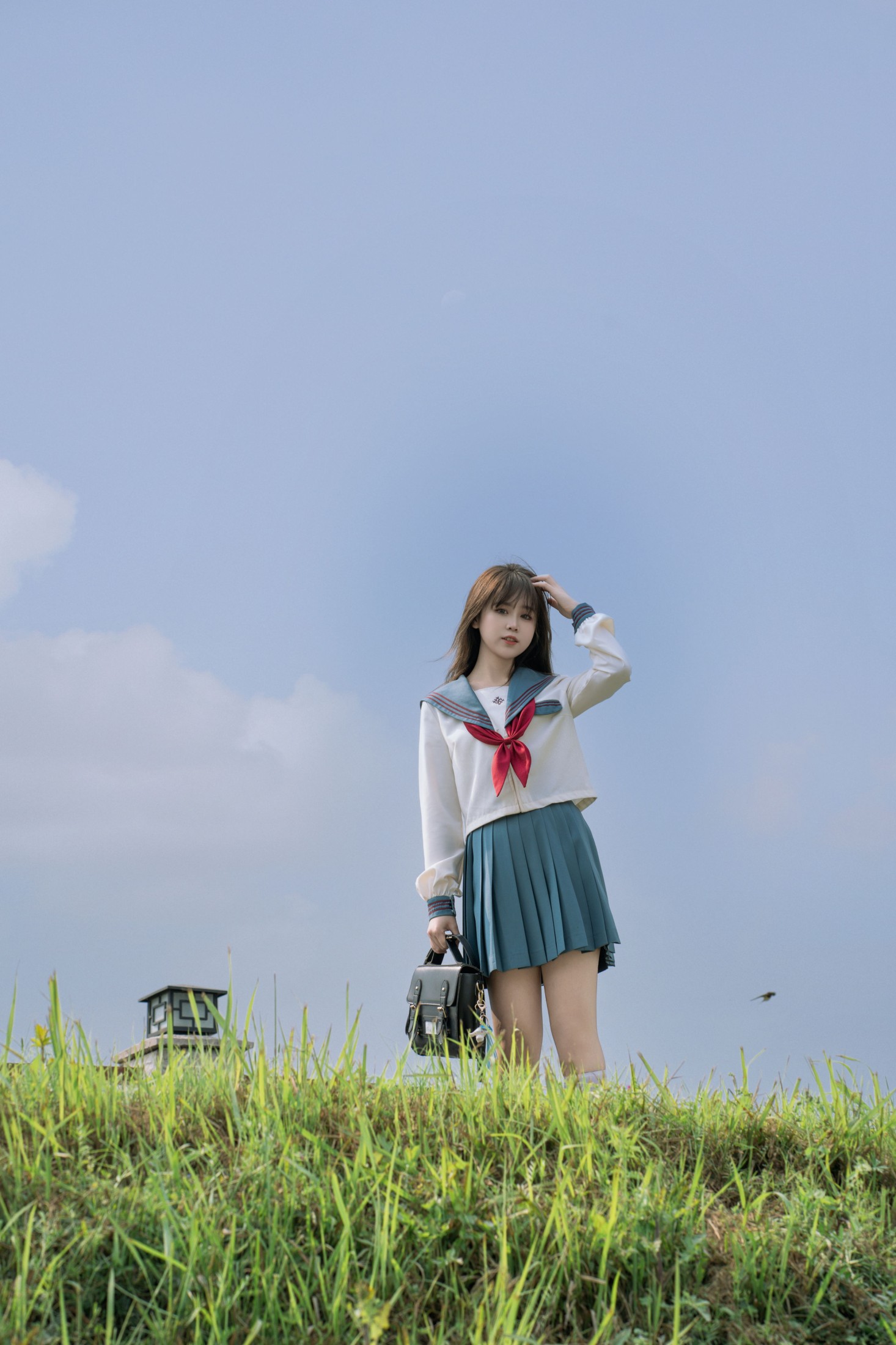 图片[6]-泡芙小方 – 《蓝色日系少女》[22P]-COS写真在线网