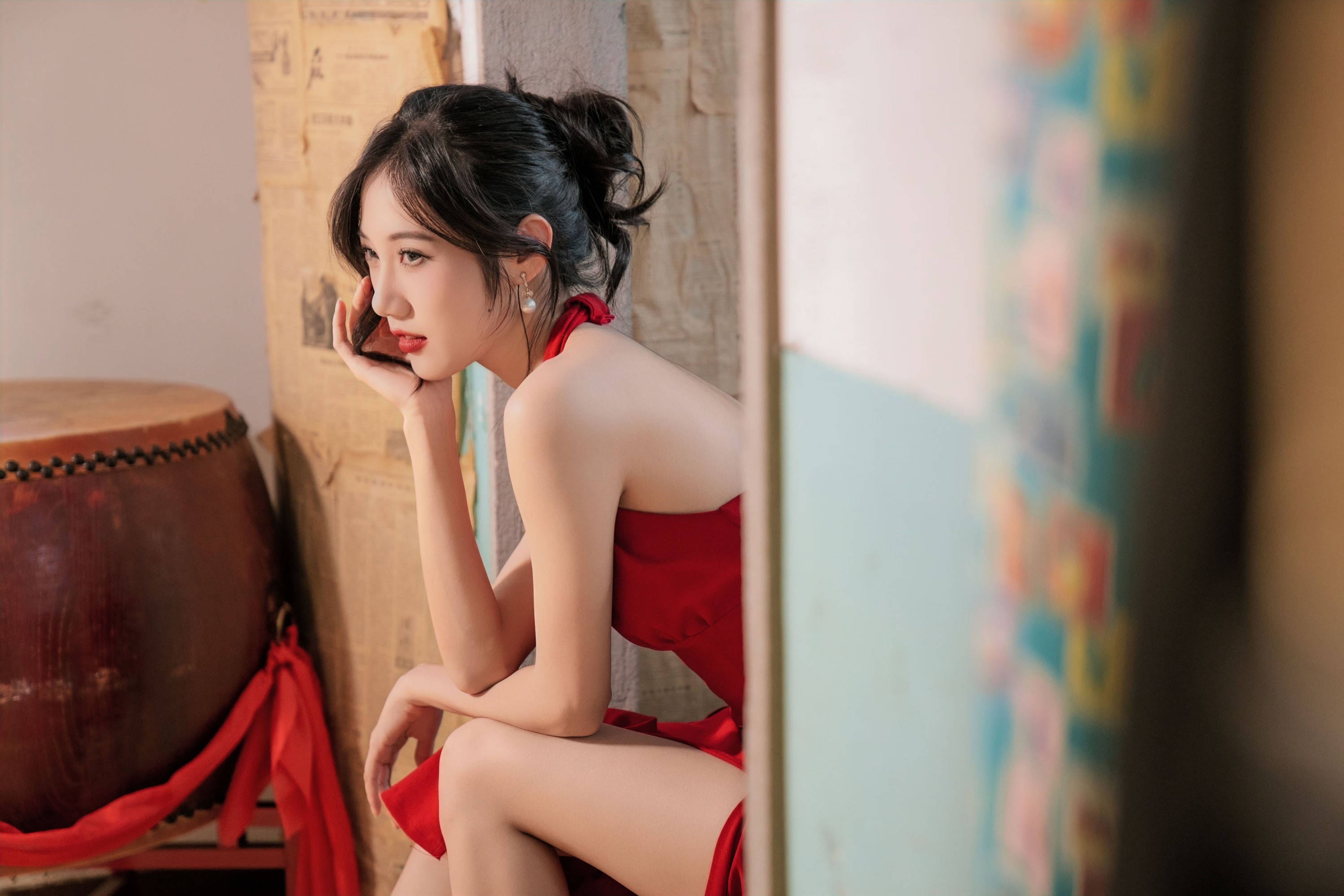 图片[5]-o1ne万 – 《一袭红裙》[30P]-COS写真在线网