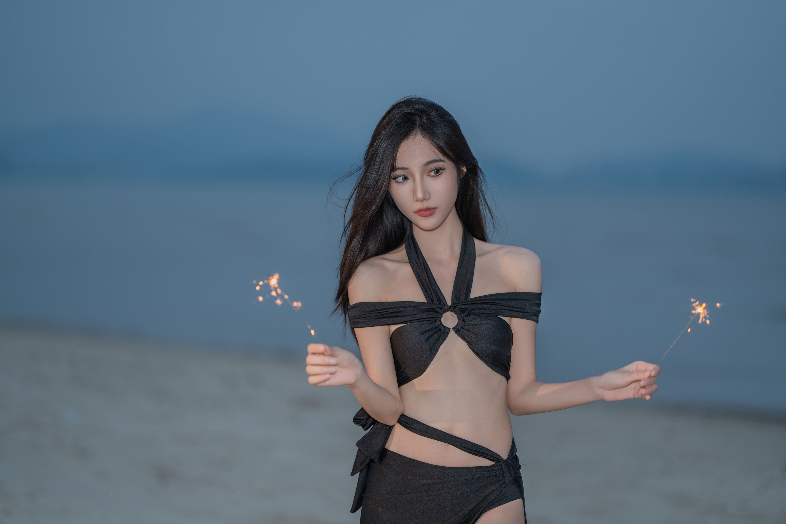 图片[4]-o1ne万 – 《夜幕下的海边少女》[22P]-COS写真在线网