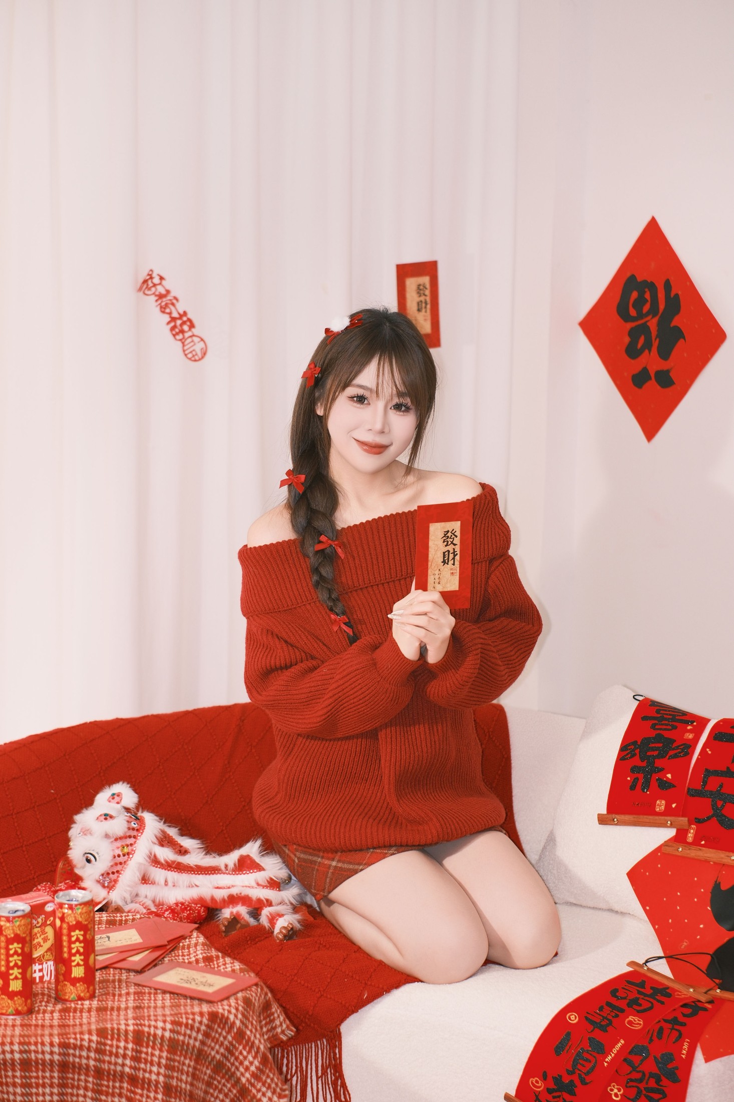 图片[6]-泡芙小方 – 《居家拍新年照》[22P]-COS写真在线网