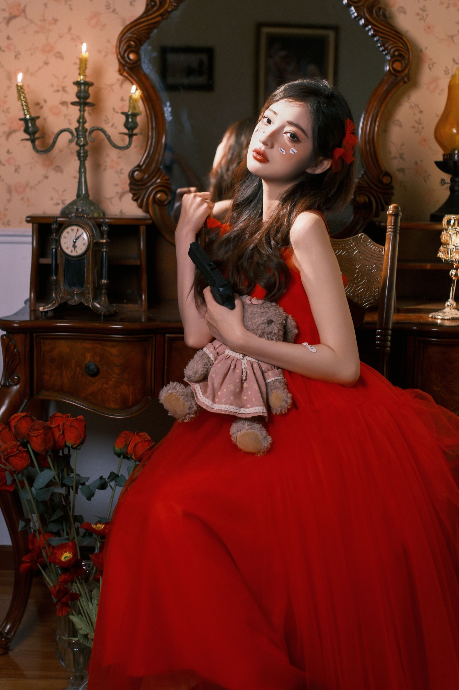 图片[6]-小呆同学 – 《红裙玫瑰》[57P]-COS写真在线网