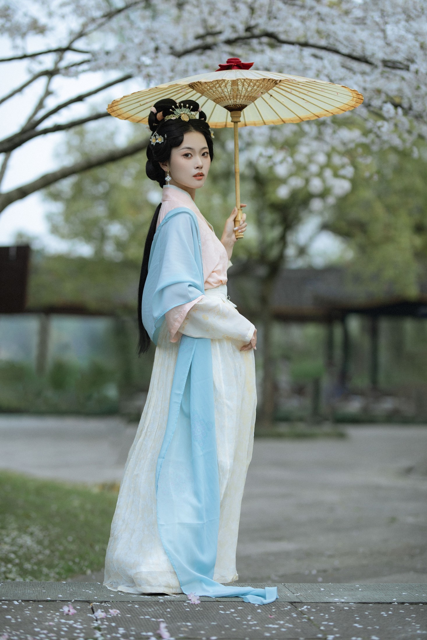 图片[5]-汀贰 – 《樱花汉服》[13P]-COS写真在线网