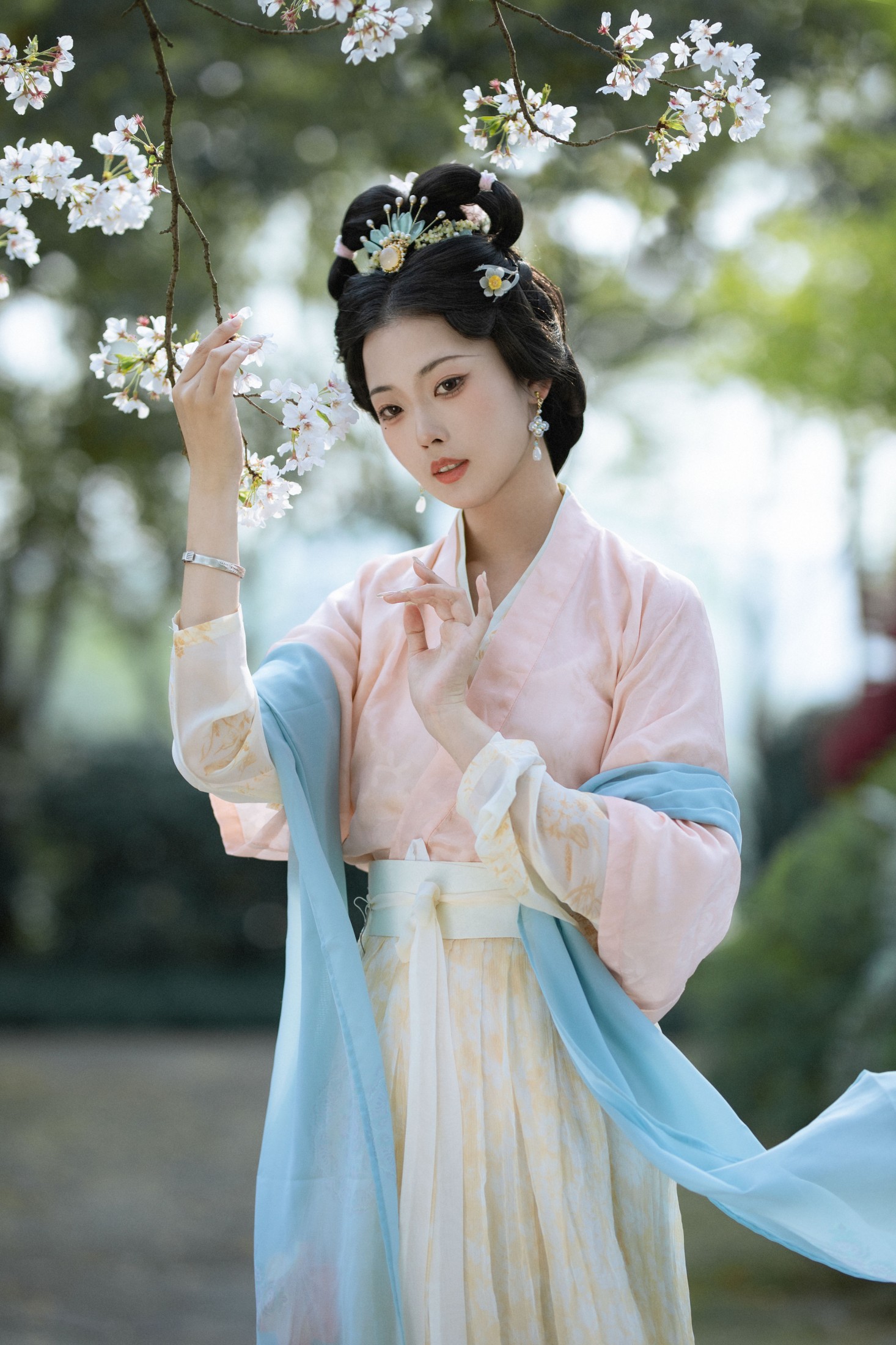 图片[3]-汀贰 – 《樱花汉服》[13P]-COS写真在线网