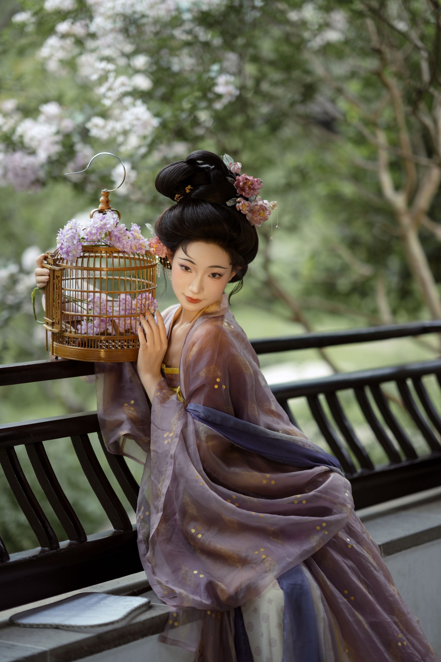 图片[5]-是小芥末w – 《庭前紫薇初作花》[15P]-COS写真在线网