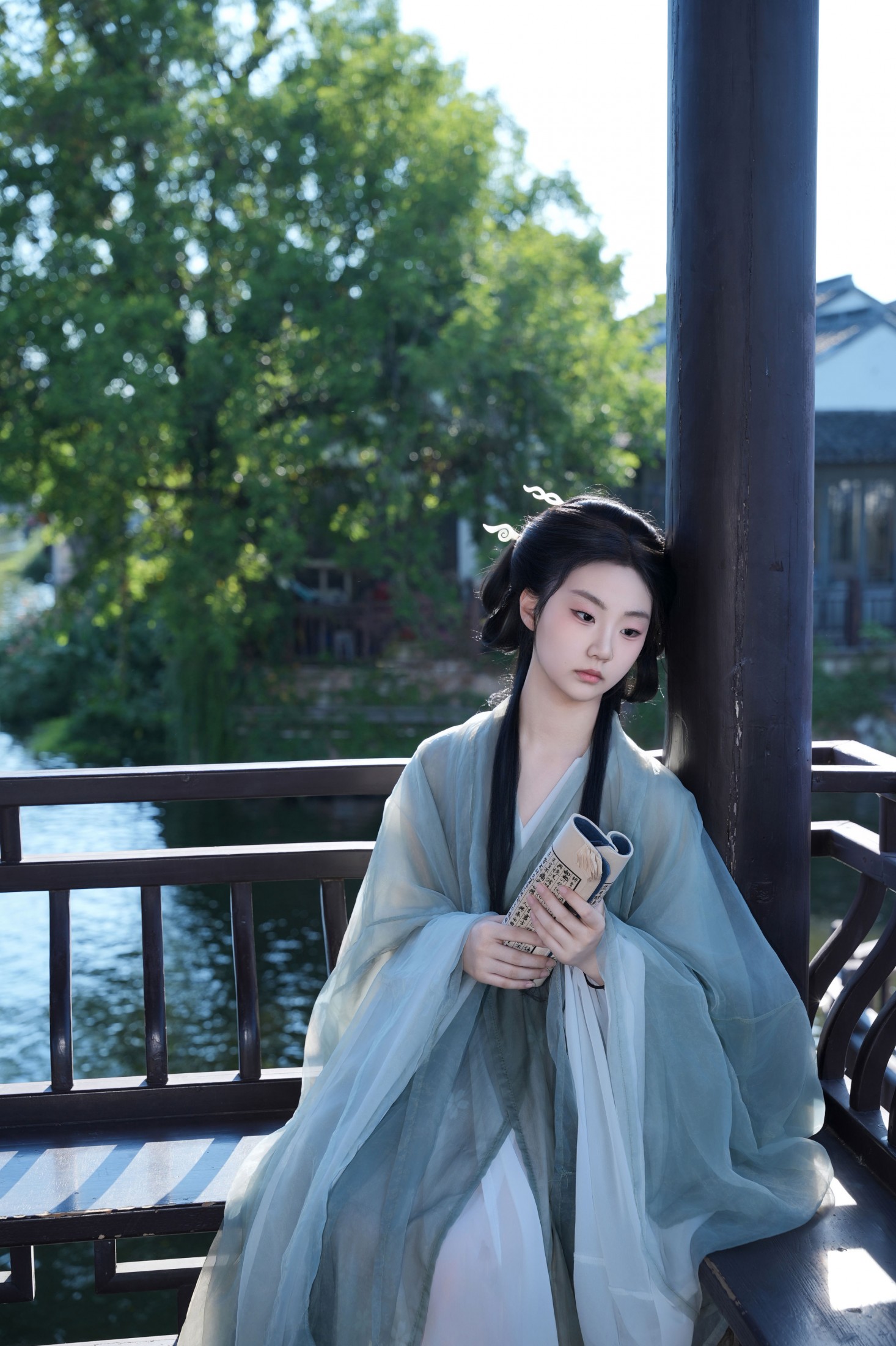 图片[3]-青青 – 《清冷风汉服》[11P]-COS写真在线网
