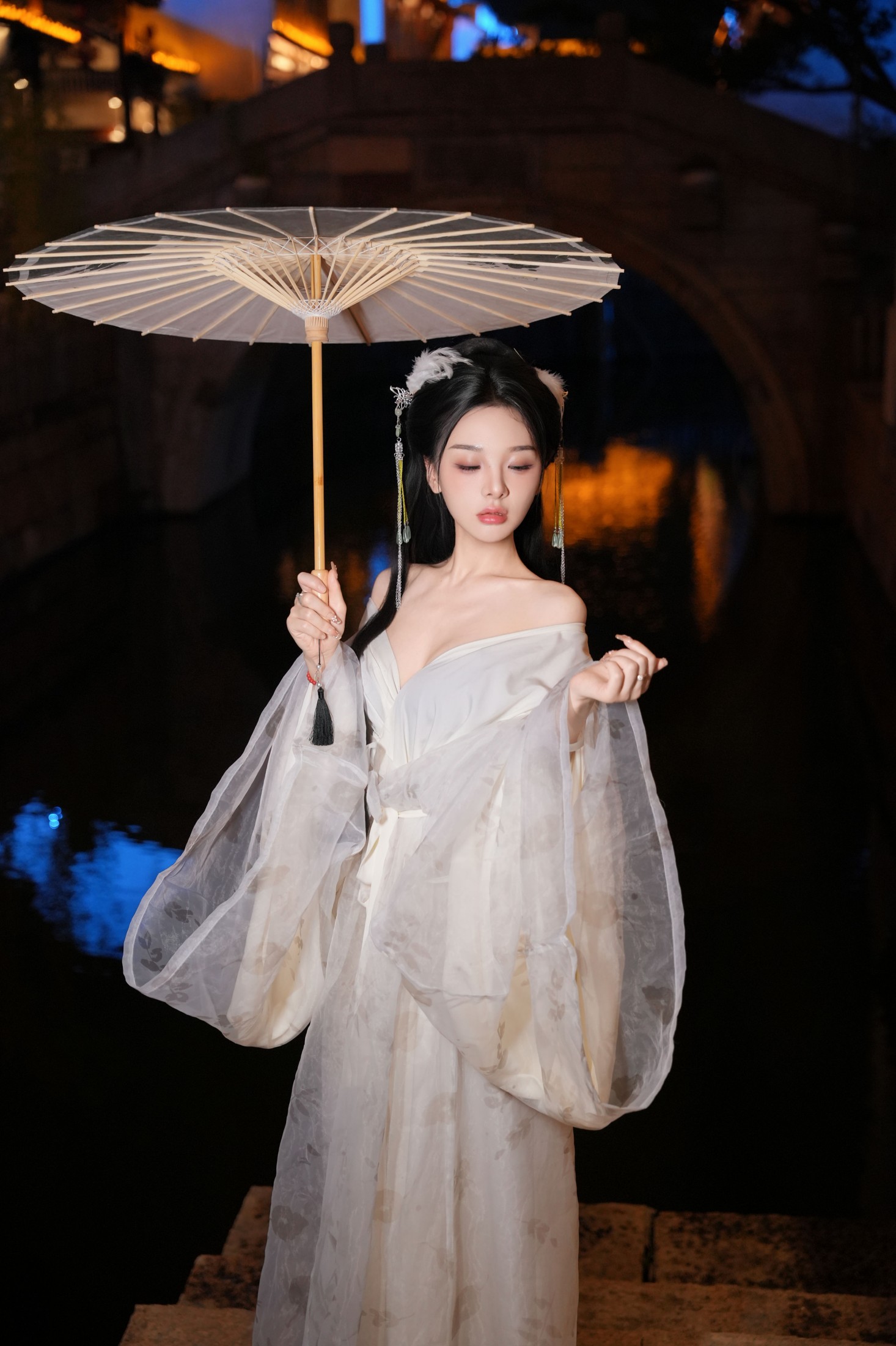 图片[3]-YY – 《夜景汉服》[14P]-COS写真在线网