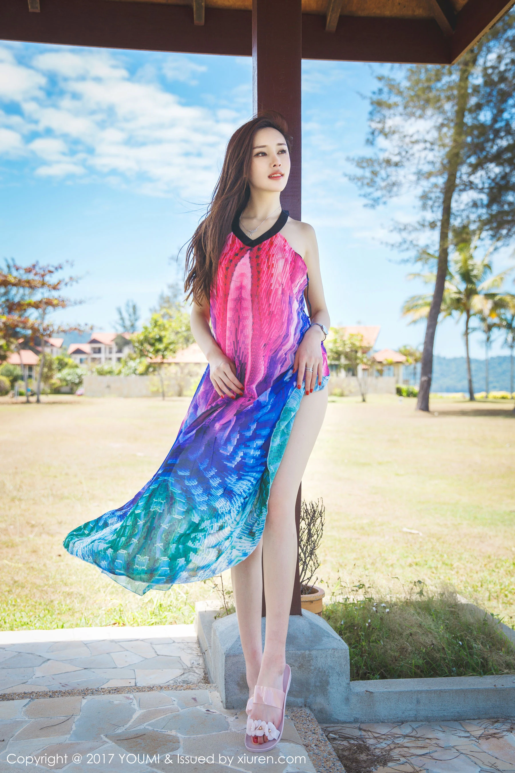 图片[6]-土肥圆矮挫穷《沙滩比基尼+韵味长裙》 尤蜜荟YouMi Vol.029-COS写真在线网